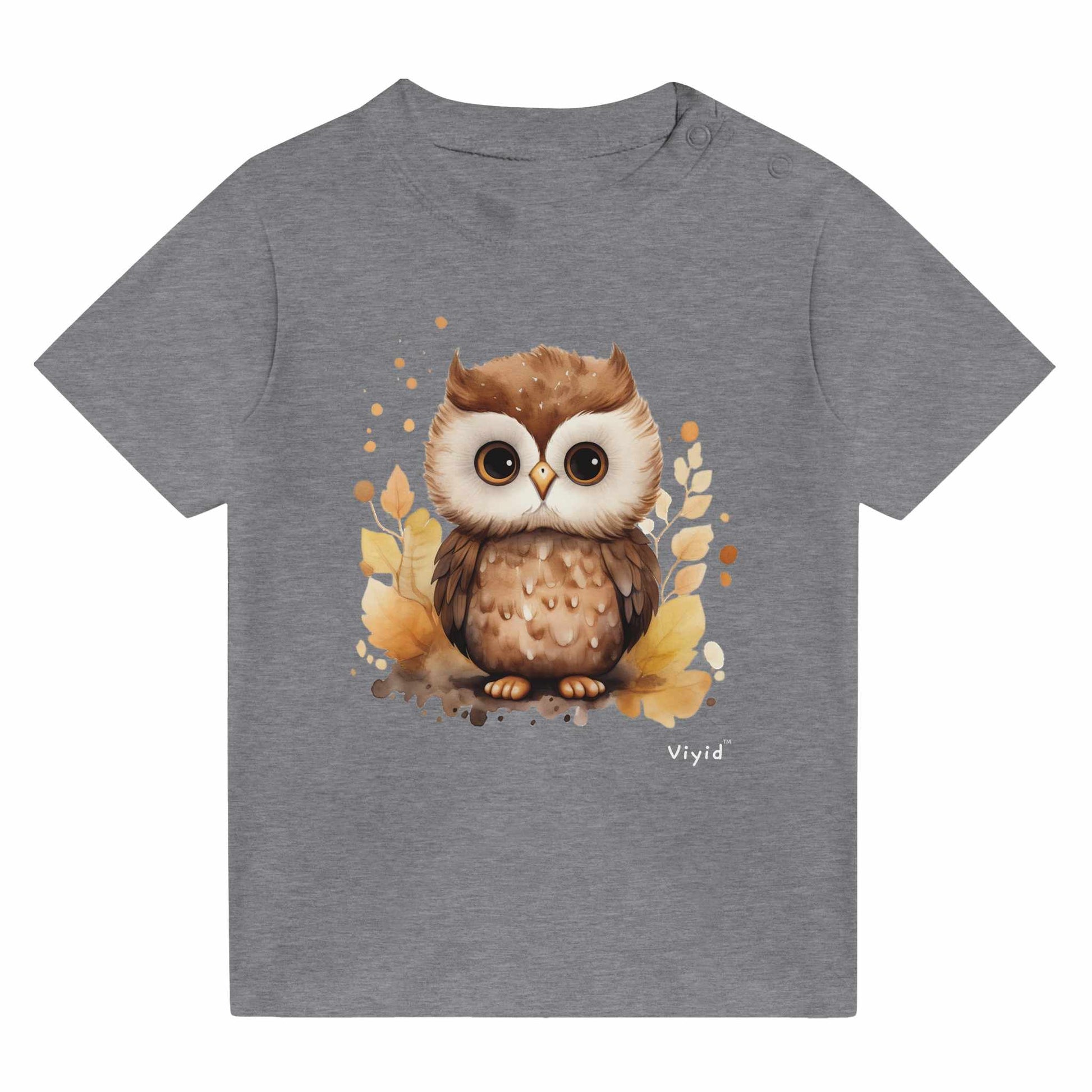nocturnal owl baby t-shirt heather gray
