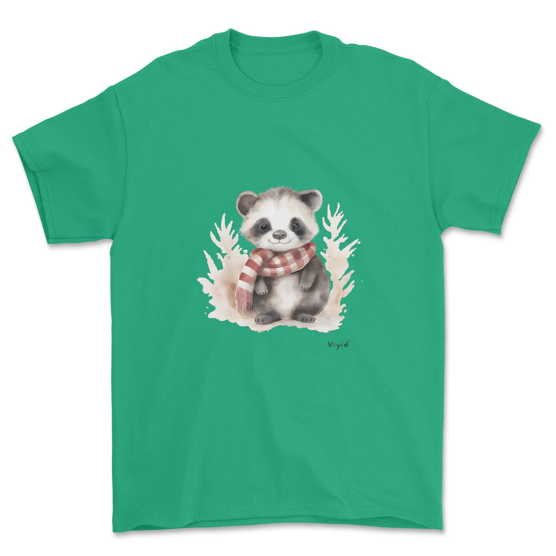 badger with scarf adult t-shirt irish green