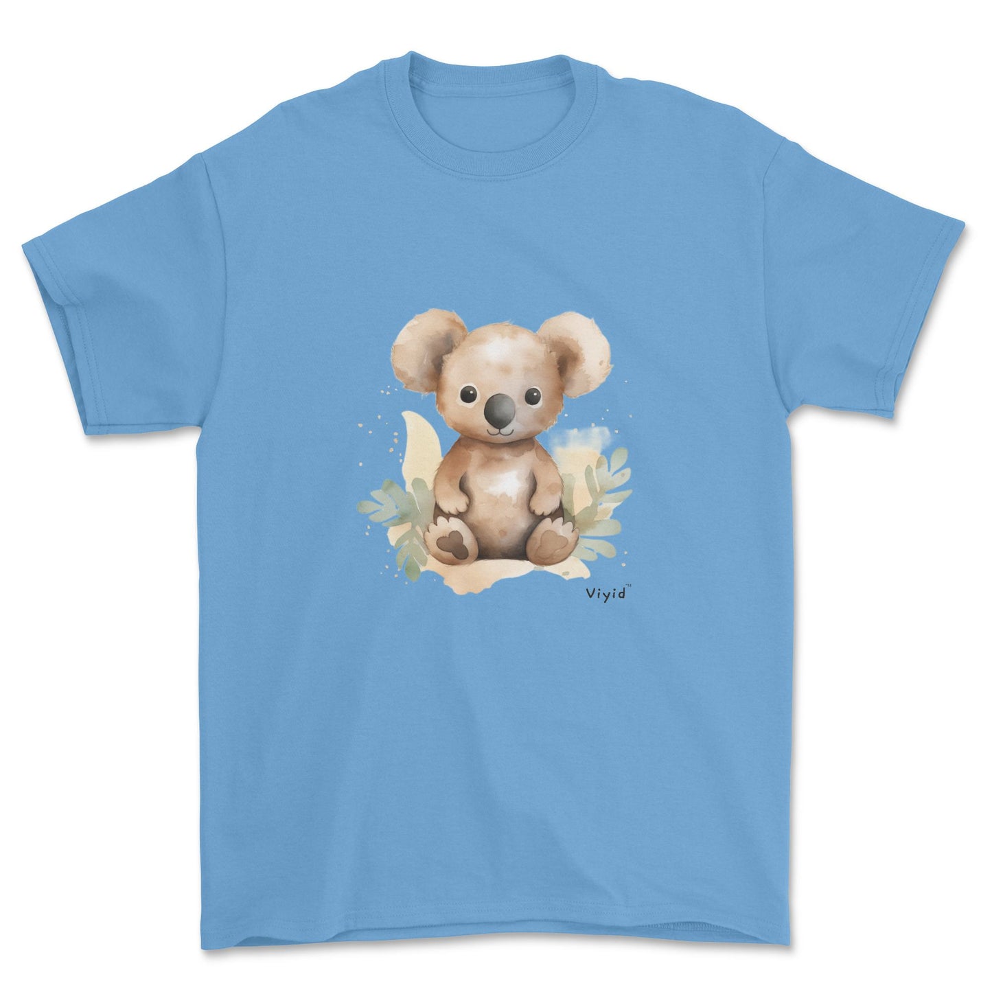 brown koala adult t-shirt carolina blue