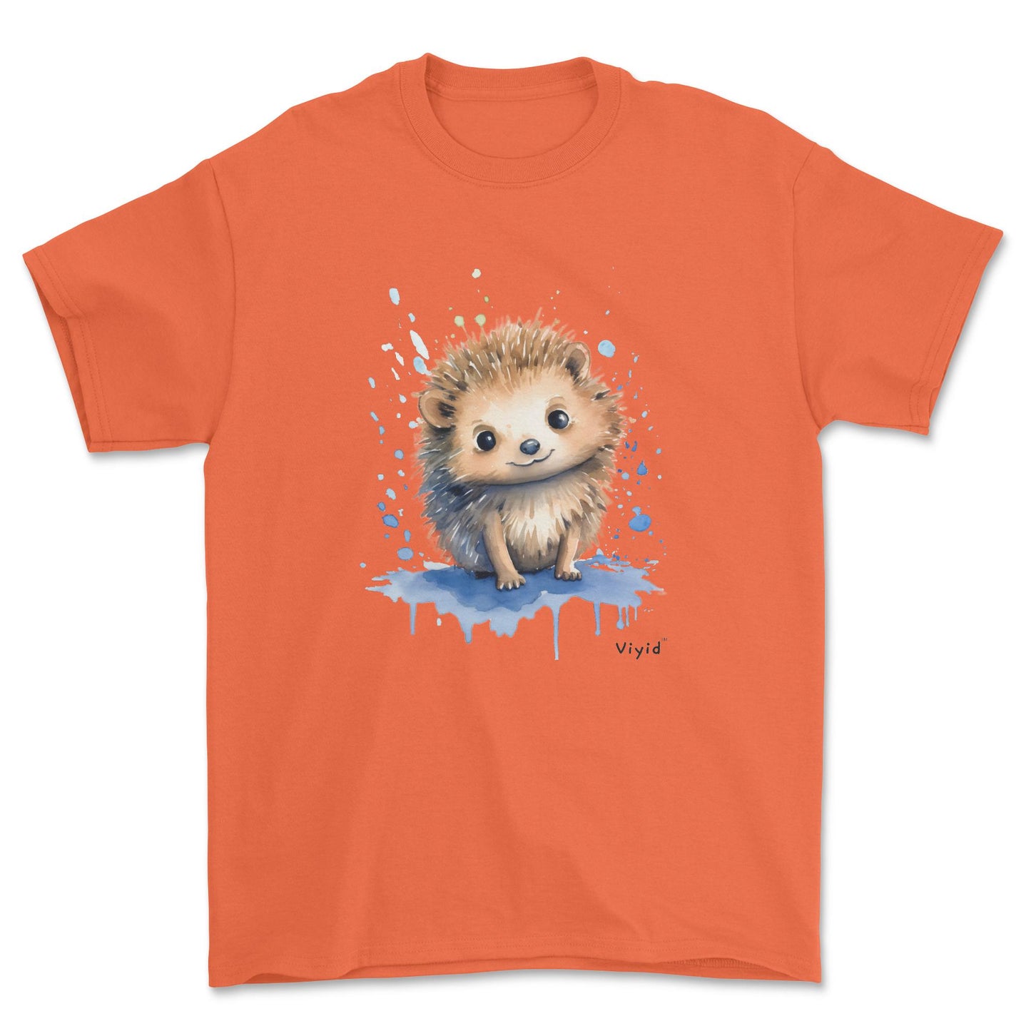 baby hedgehog adult t-shirt orange