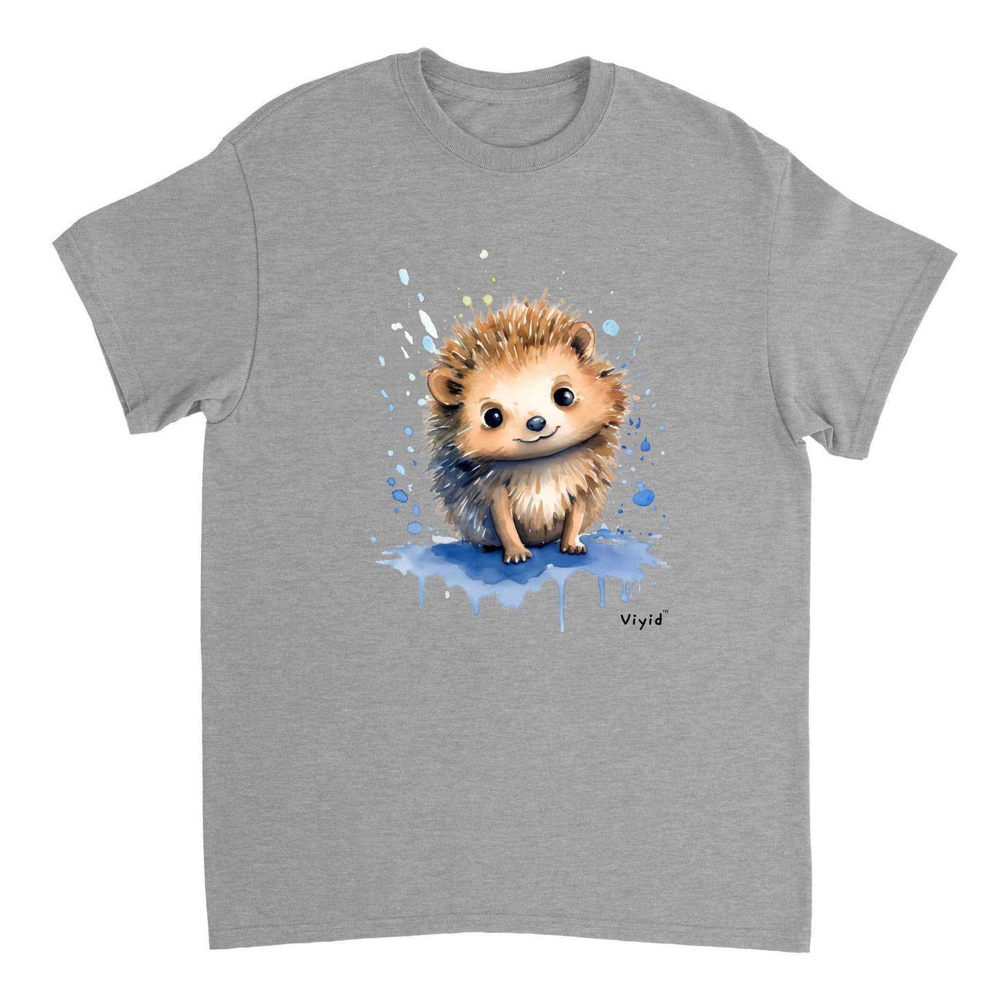 baby hedgehog adult t-shirt sports grey