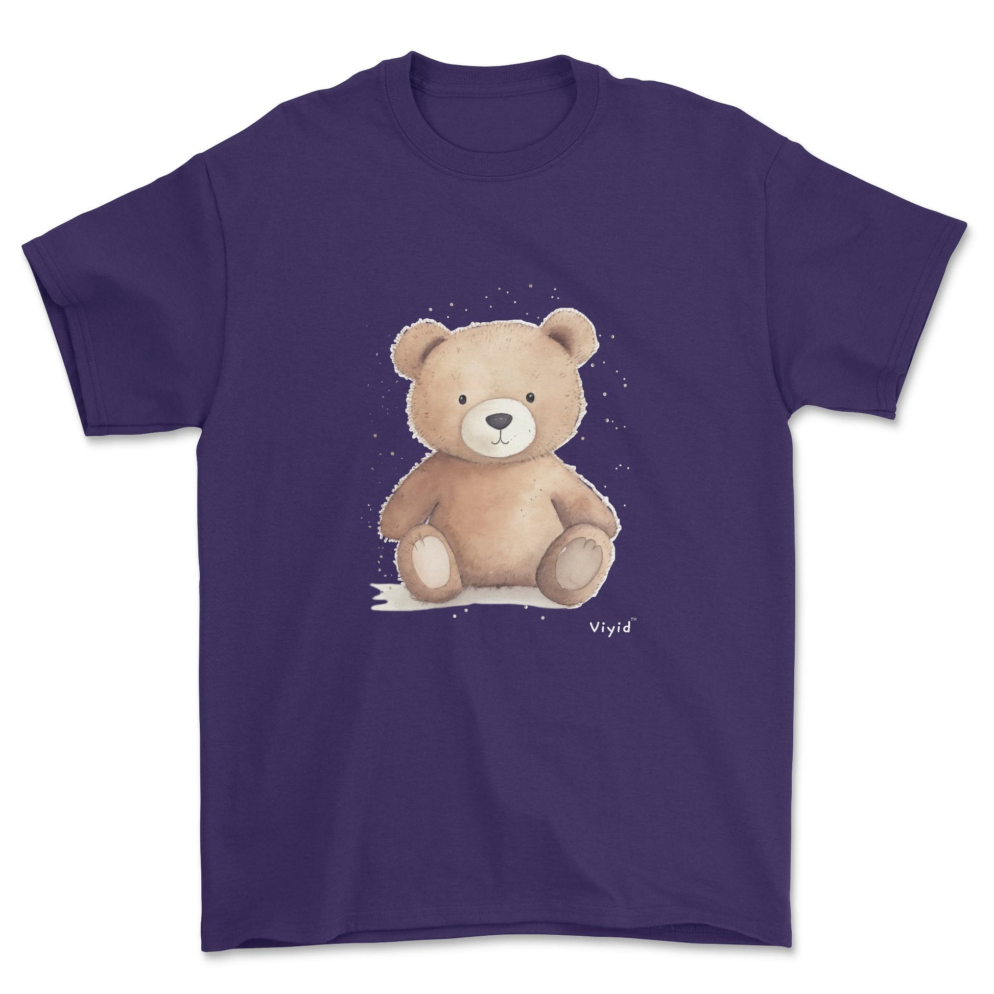 brown bear adult t-shirt purple