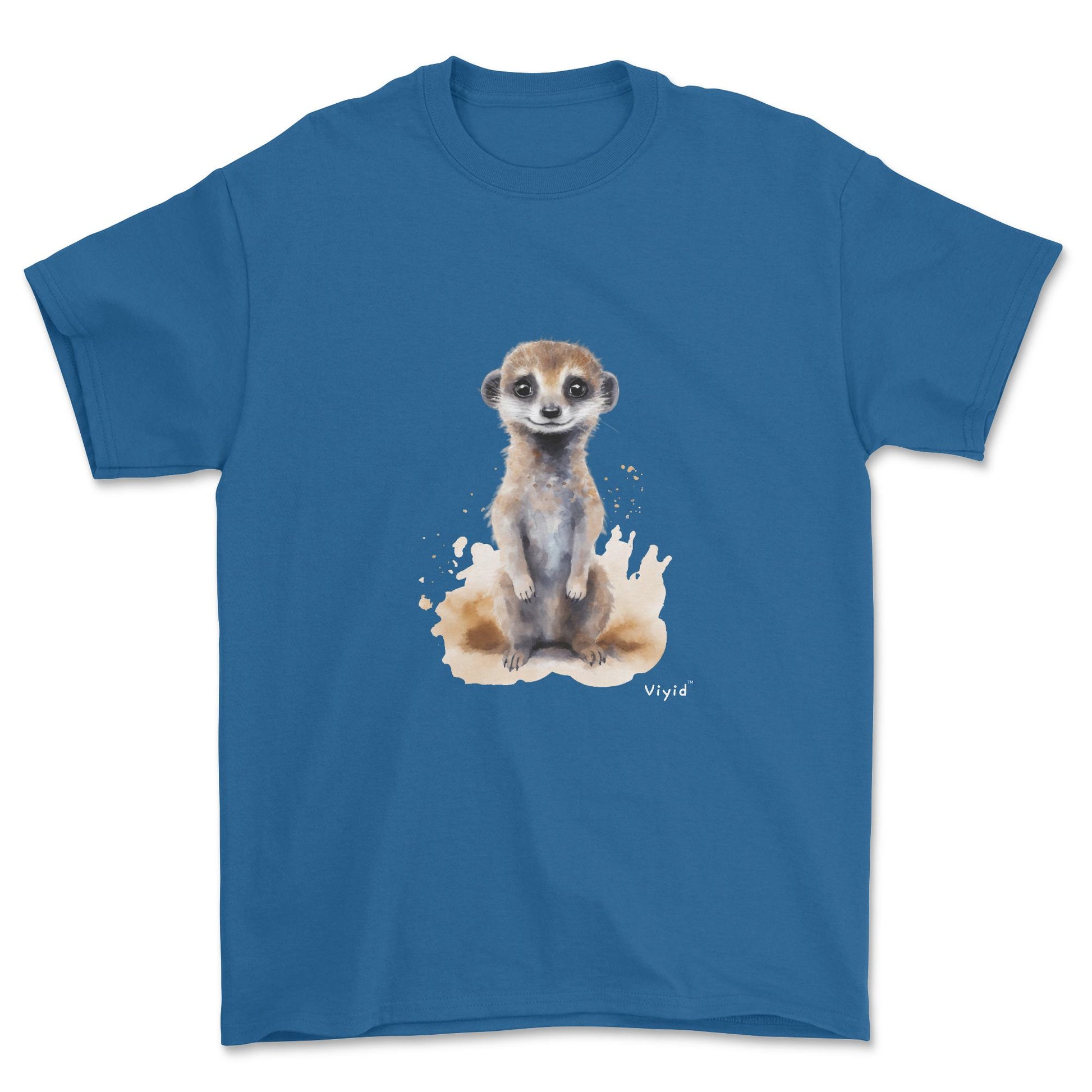 standing meerkat adult t-shirt royal