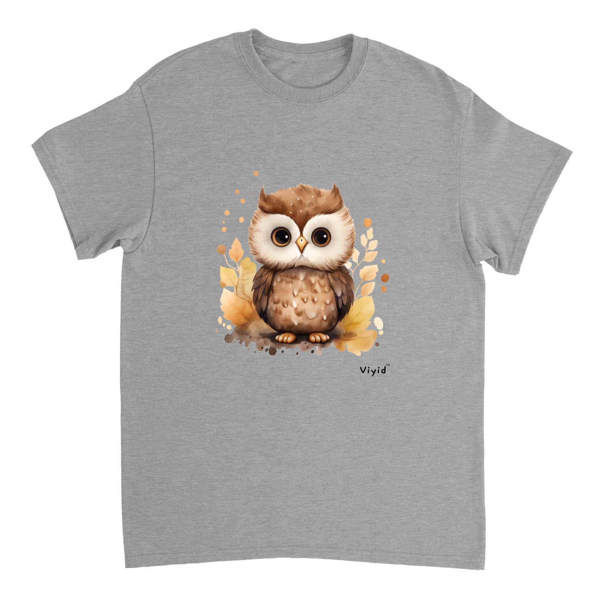 nocturnal owl youth t-shirt sports grey