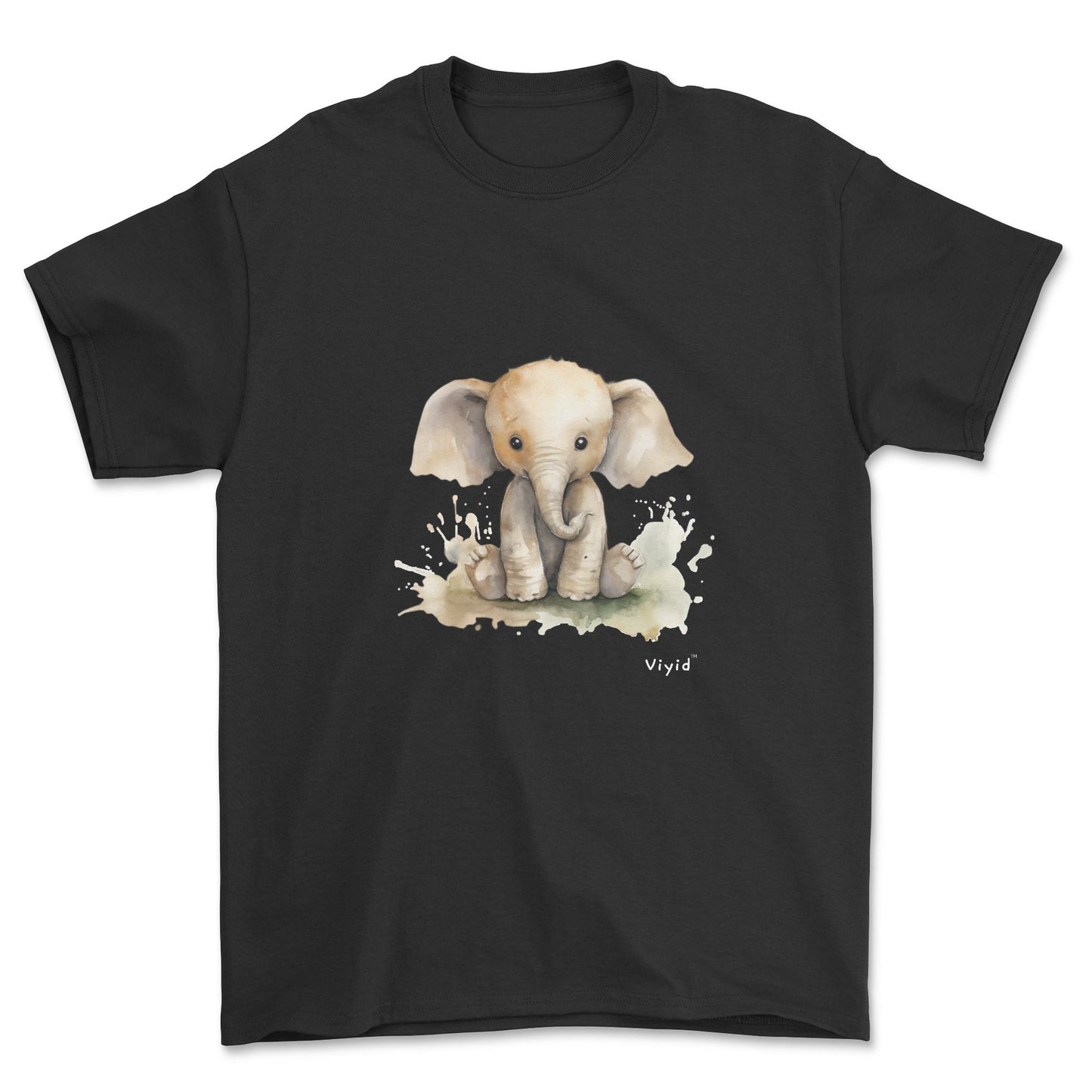 baby elephant youth t-shirt black