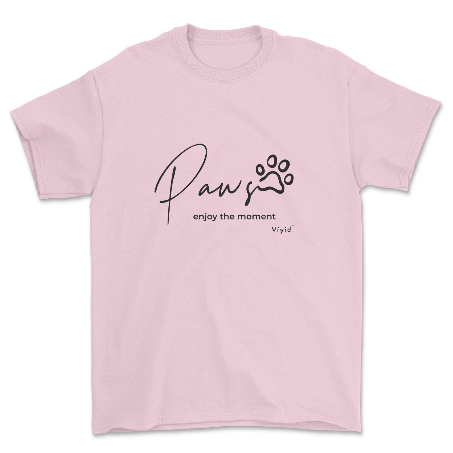 paws enjoy the moment youth t-shirt light pink