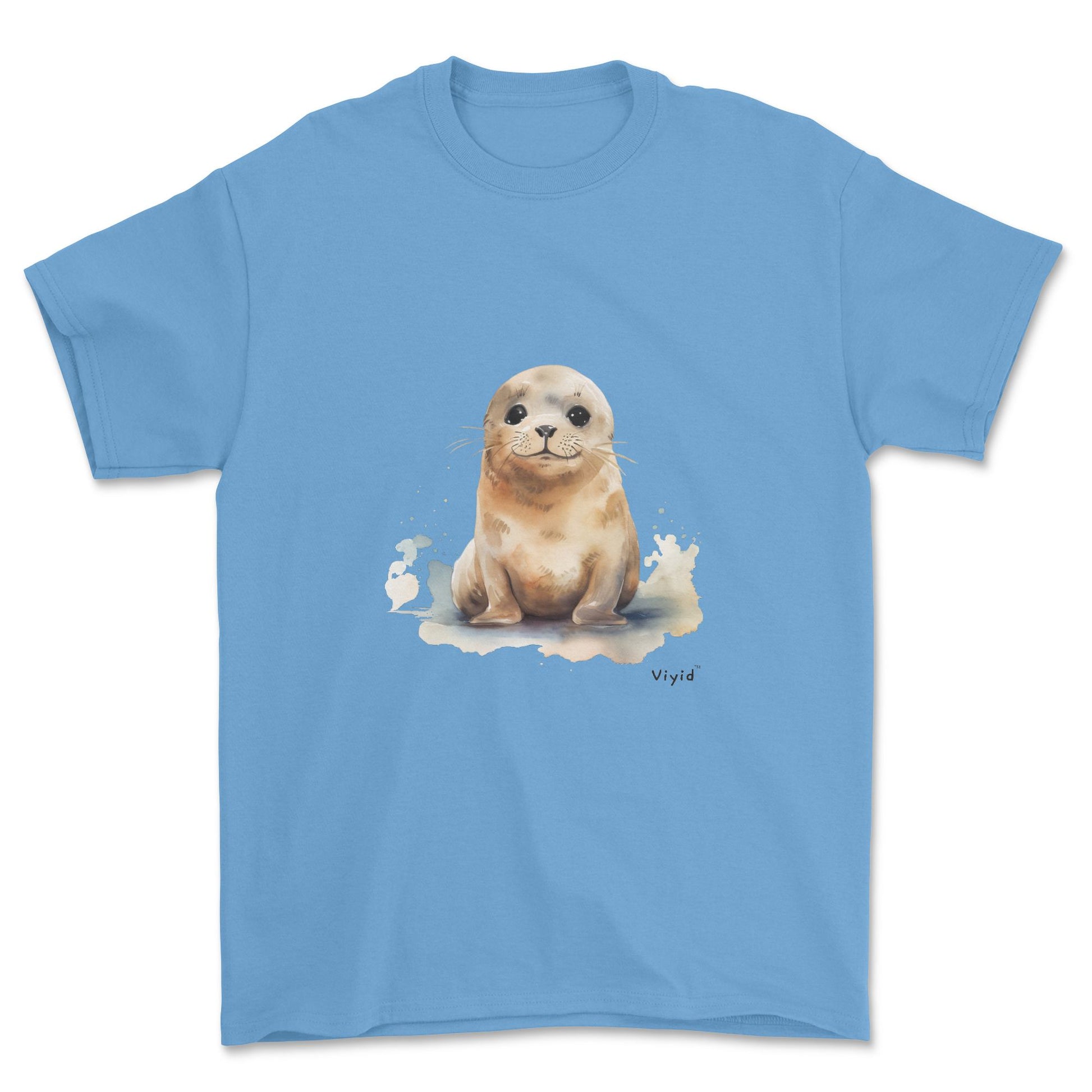 baby seal youth t-shirt carolina blue