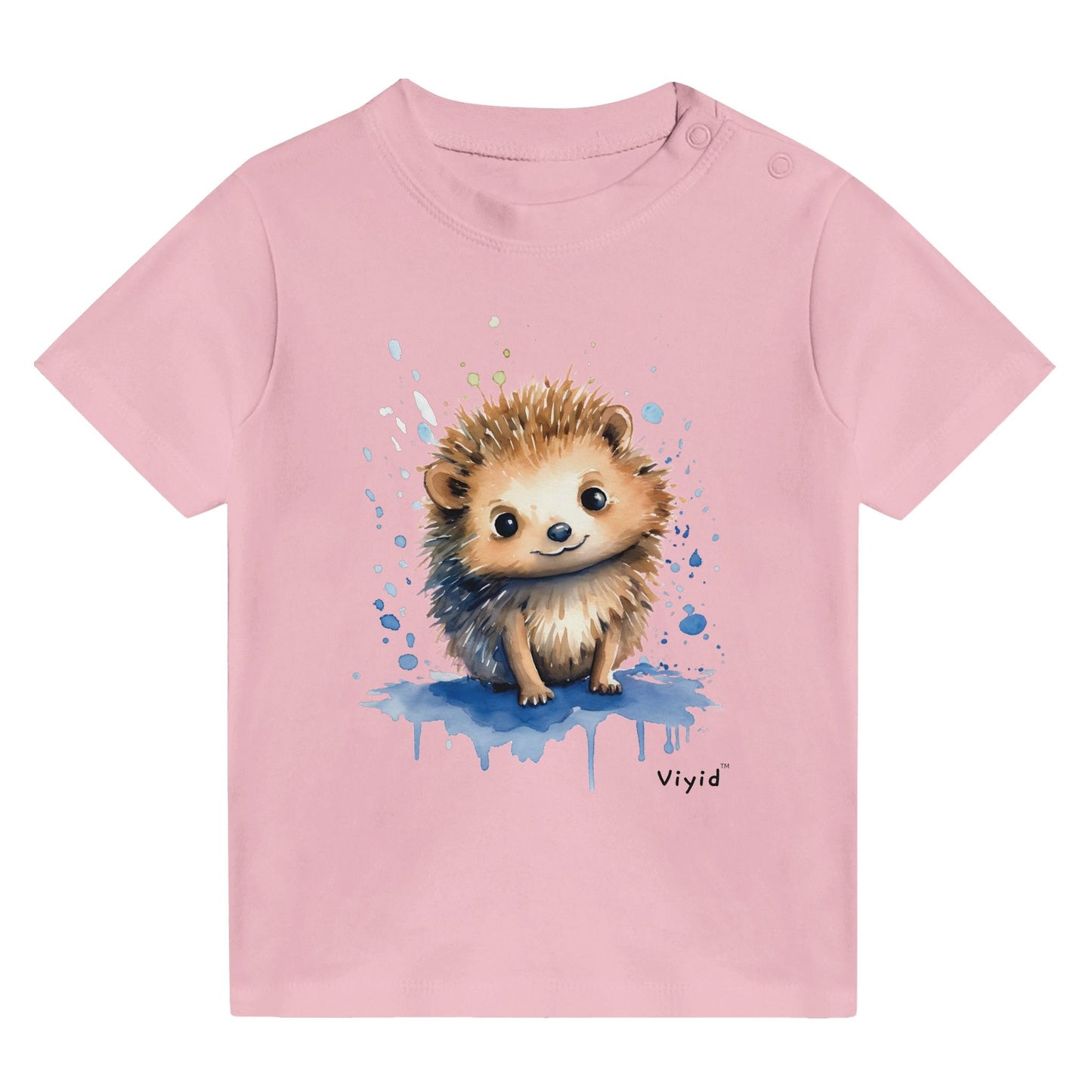baby hedgehog toddler t-shirt pink