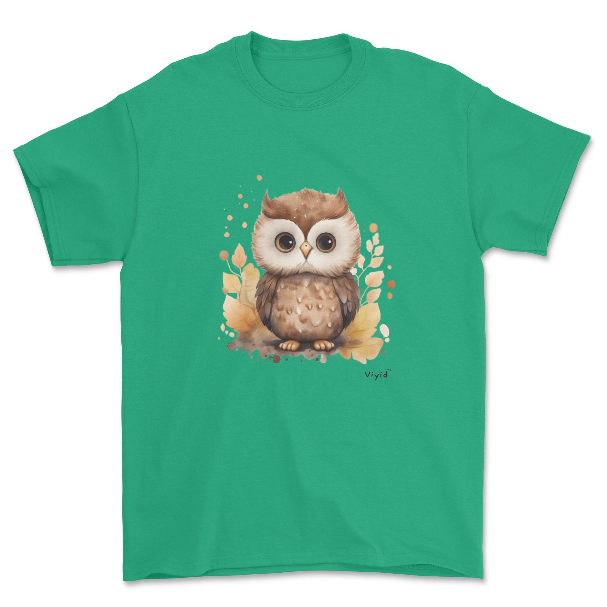 nocturnal owl youth t-shirt irish green