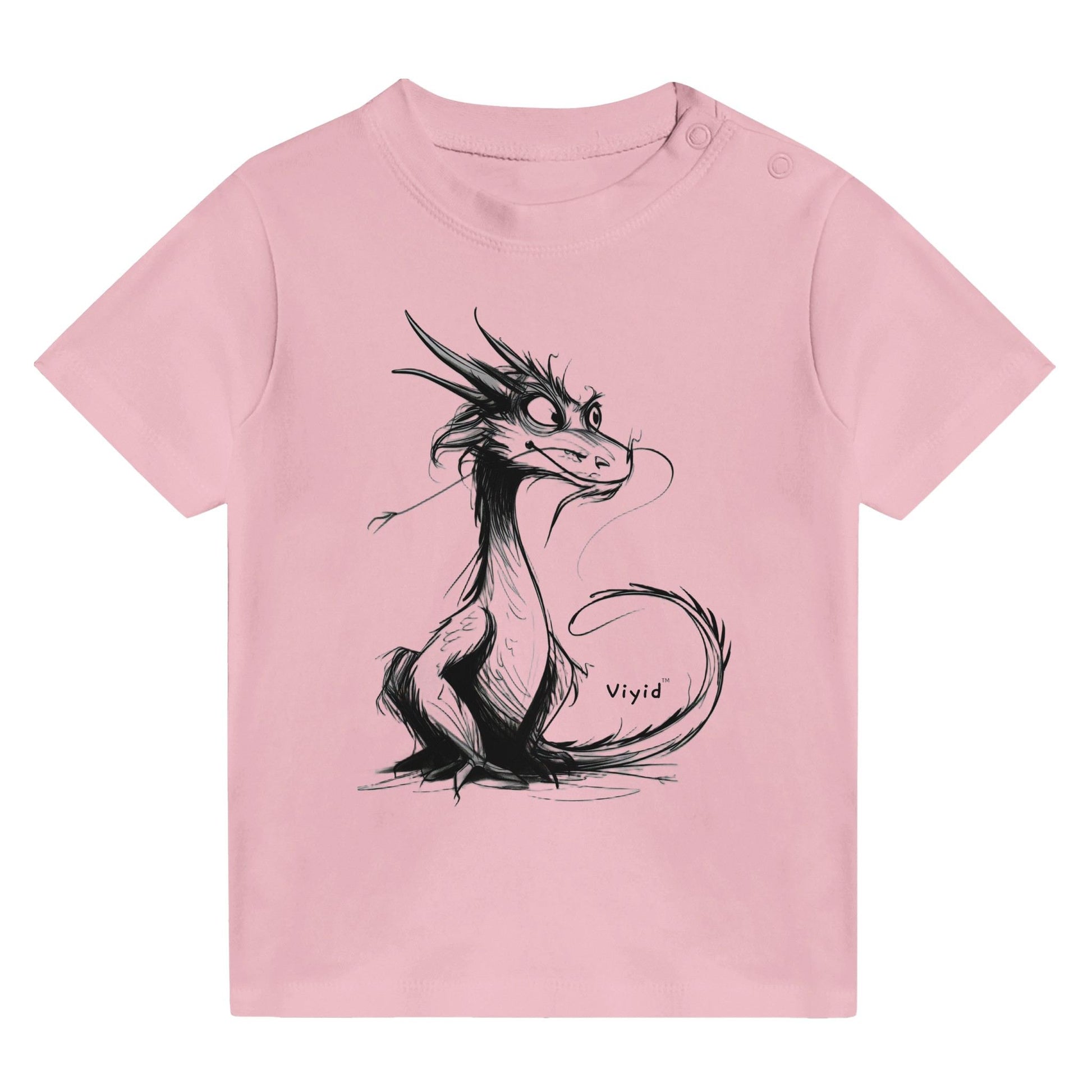 2024 year of dragon pencil drawing toddler t-shirt pink