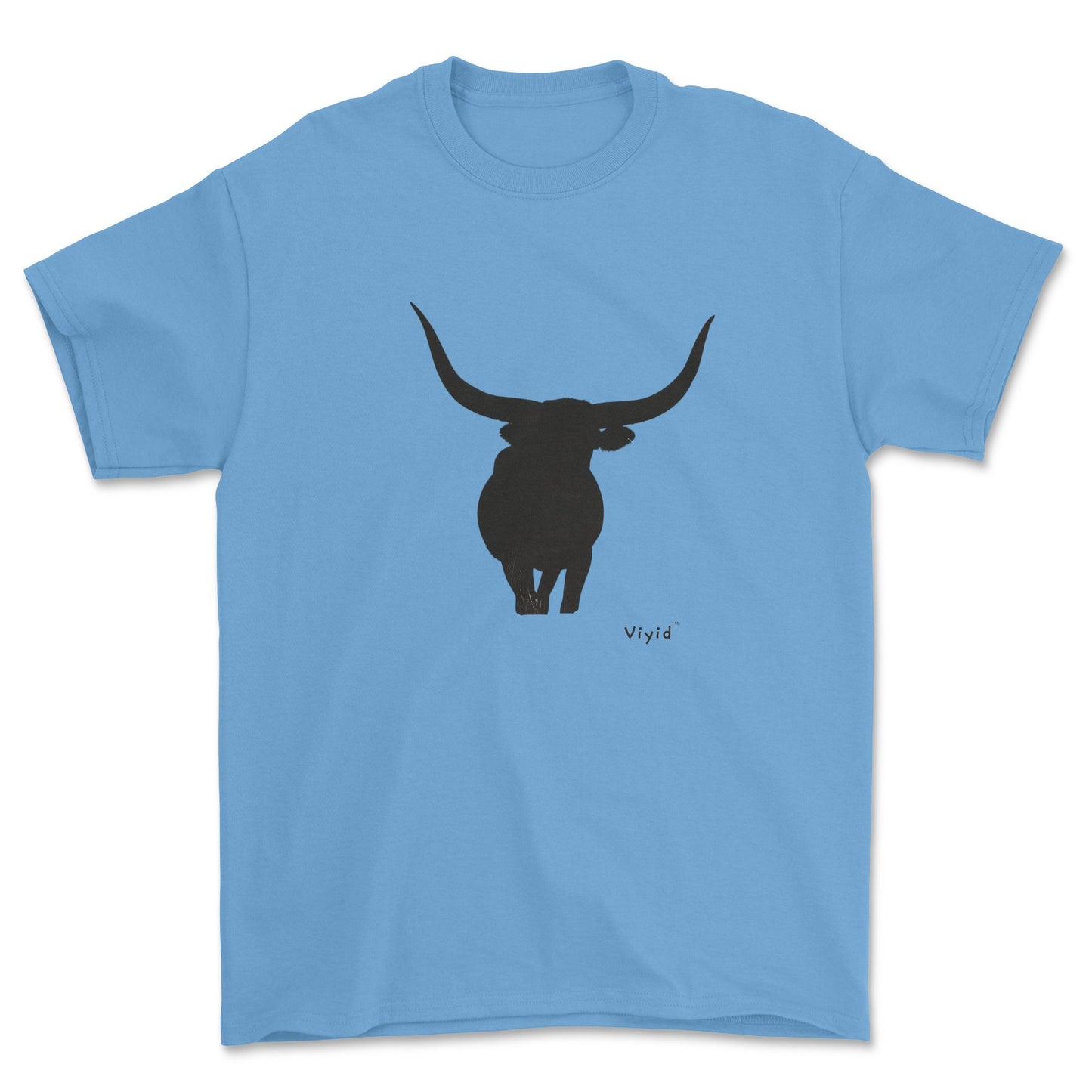 silhouette bull adult t-shirt carolina blue
