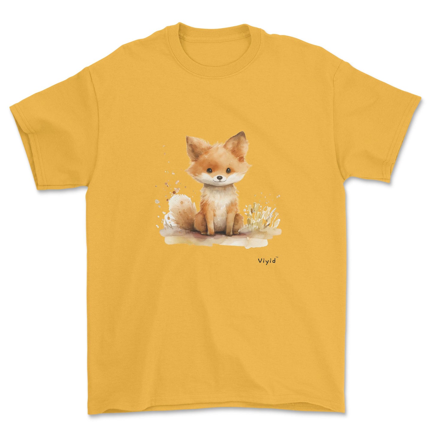 baby fox adult t-shirt gold