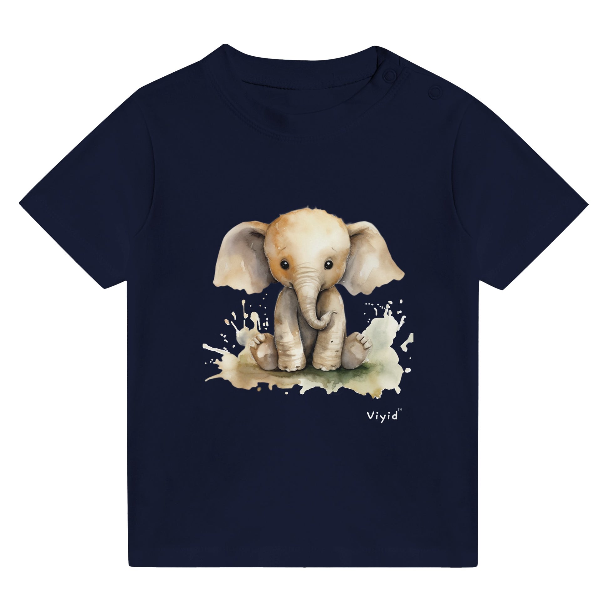 baby elephant baby t-shirt navy