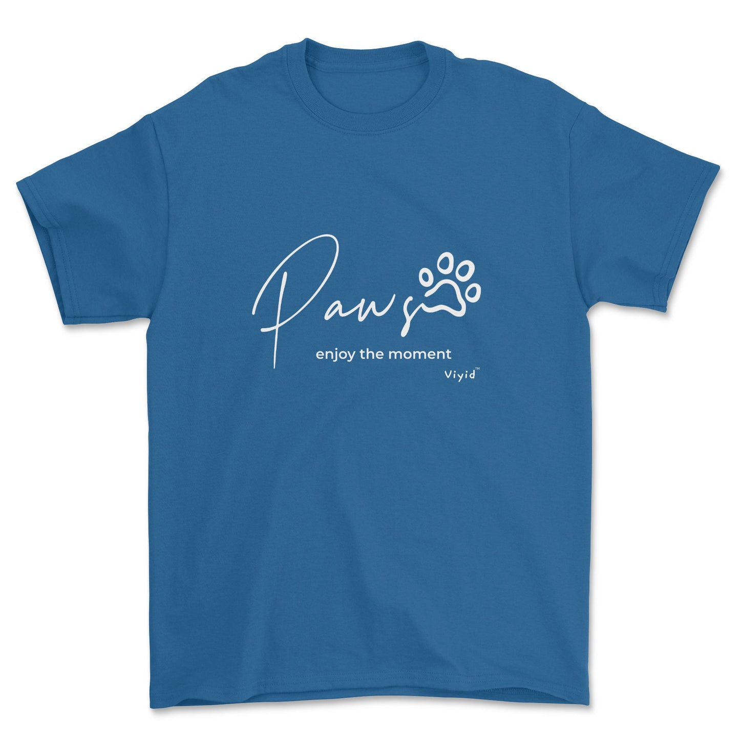 paws enjoy the moment youth t-shirt royal