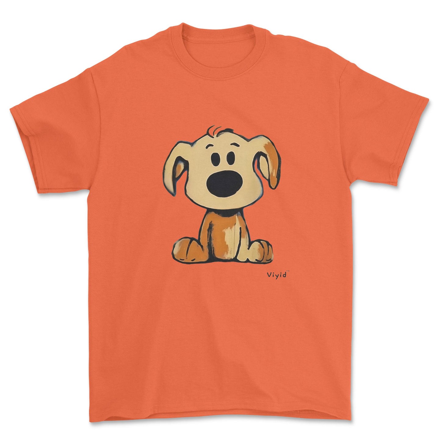 beagle cartoon dog adult t-shirt orange