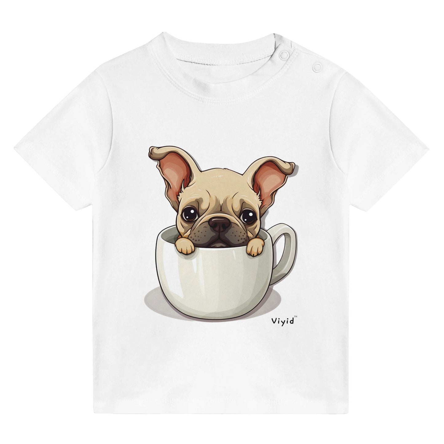 french bulldog in a cup baby t-shirt 