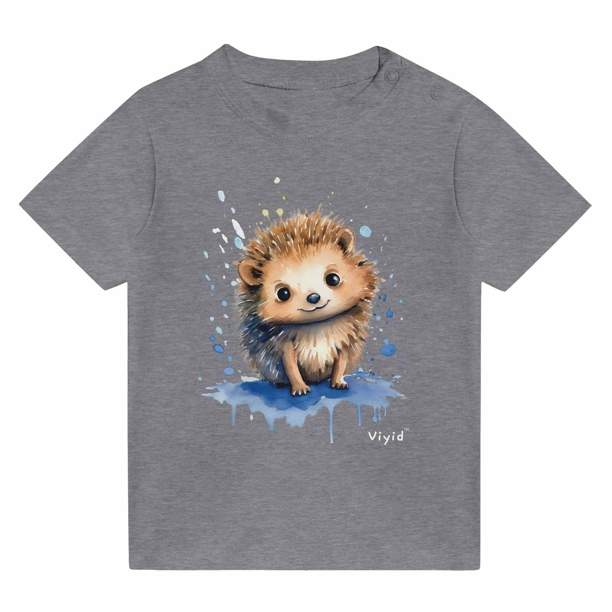 baby hedgehog toddler t-shirt heather gray