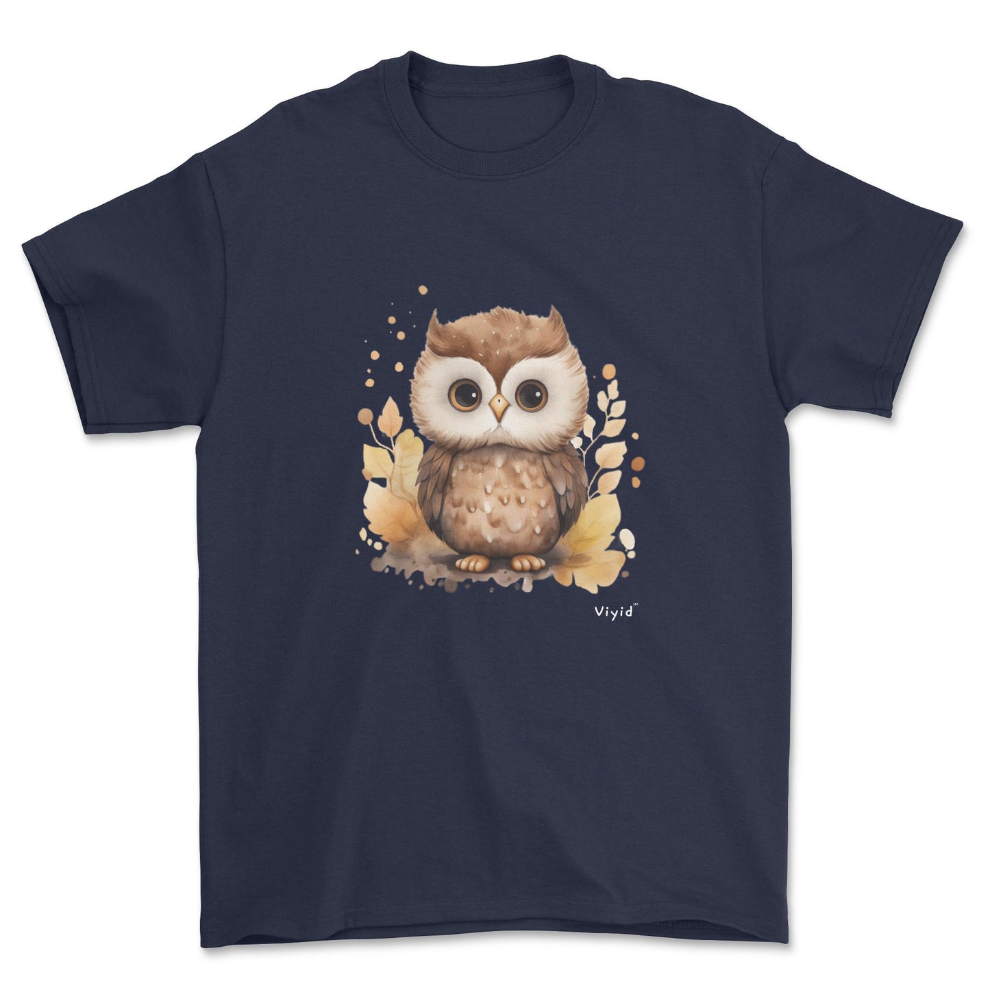 nocturnal owl youth t-shirt navy