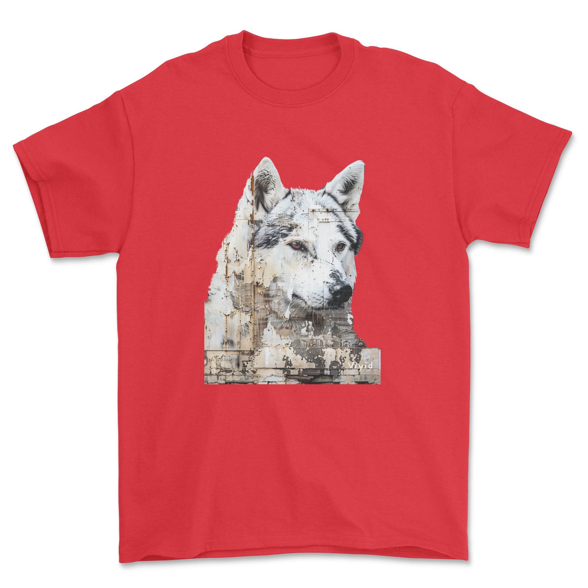 Siberian Husky youth t-shirt red
