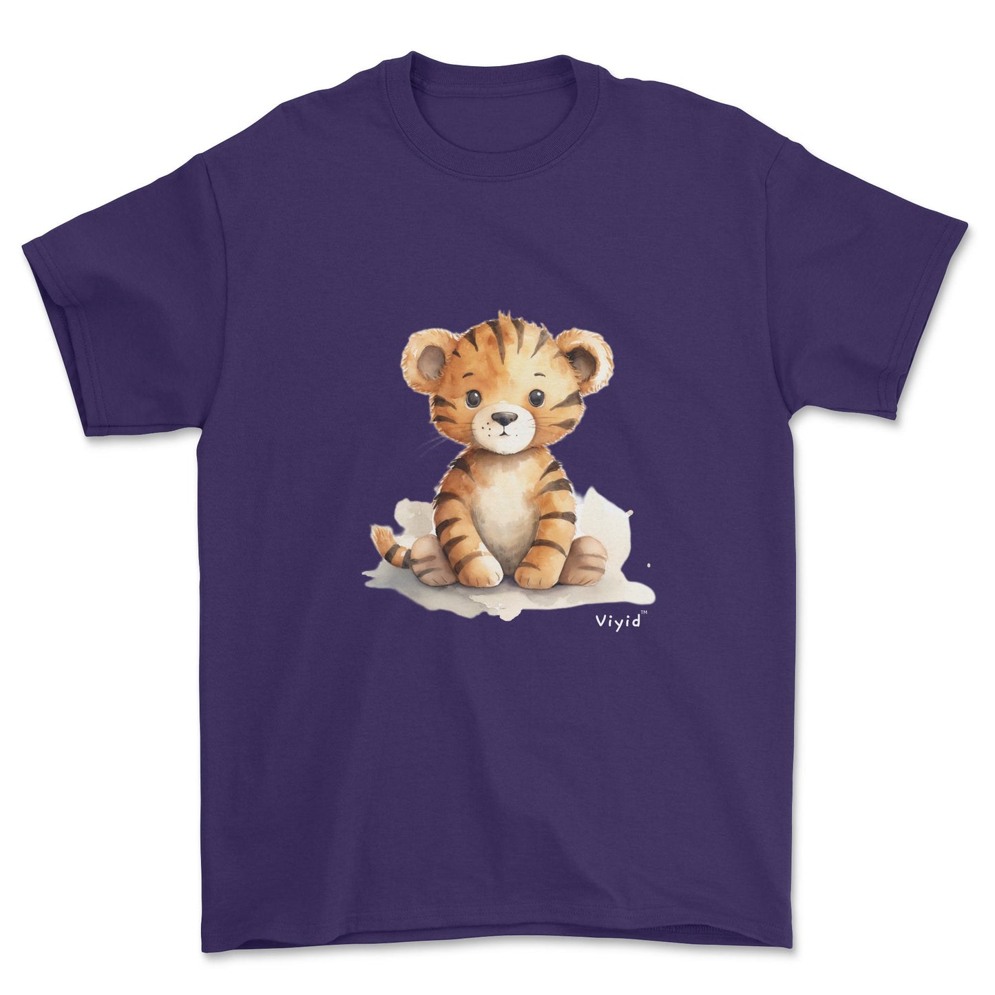 cartoon tiger youth t-shirt purple