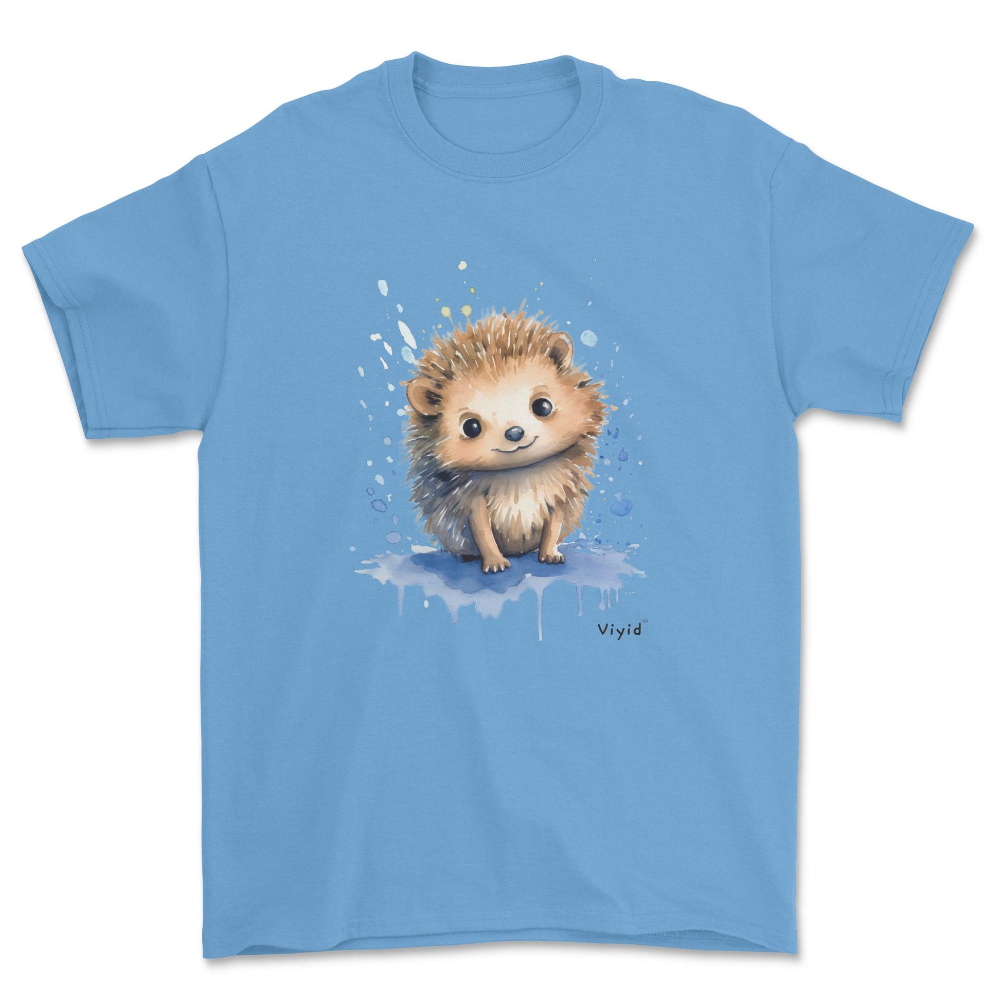 baby hedgehog youth t-shirt carolina blue