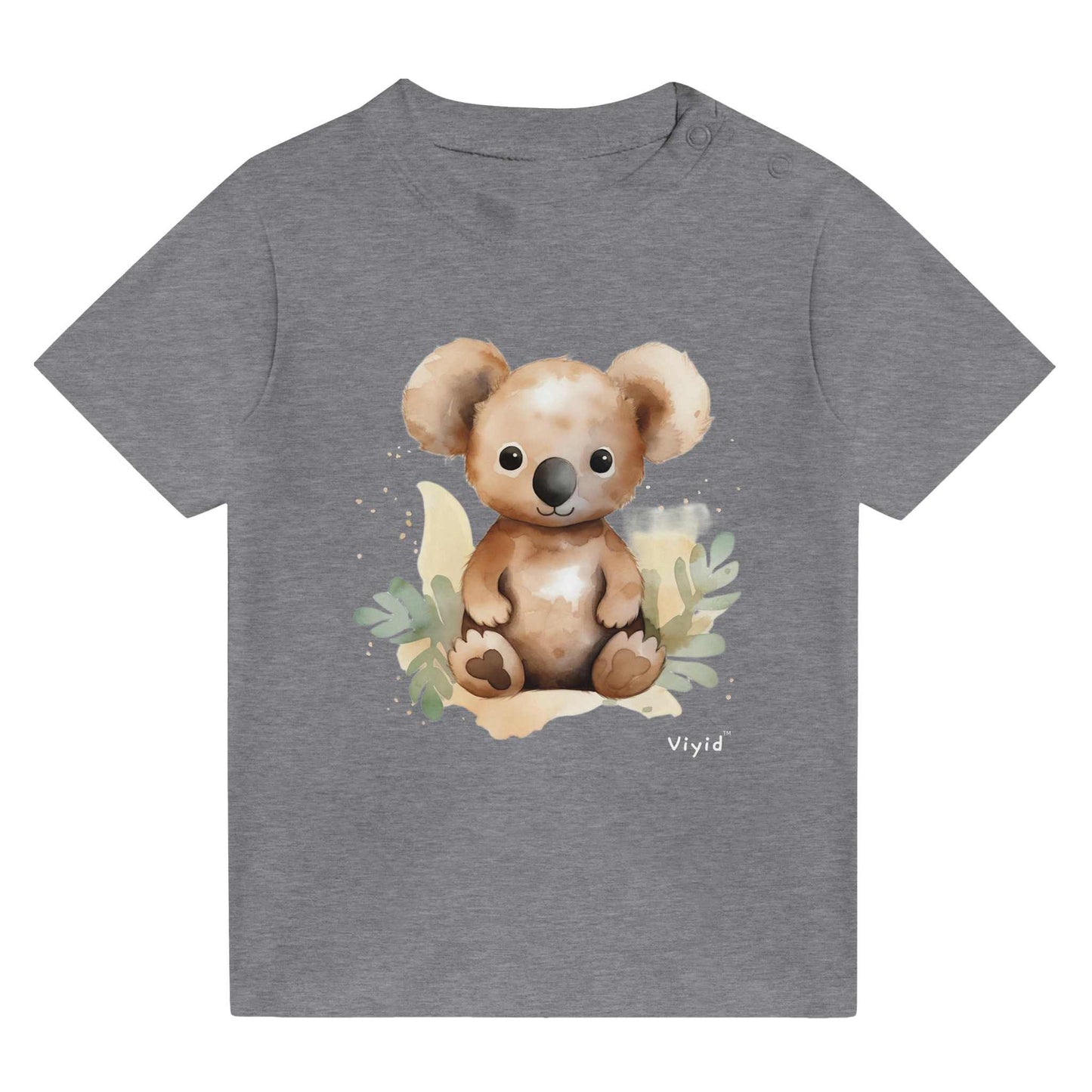 brown koala baby t-shirt heather gray