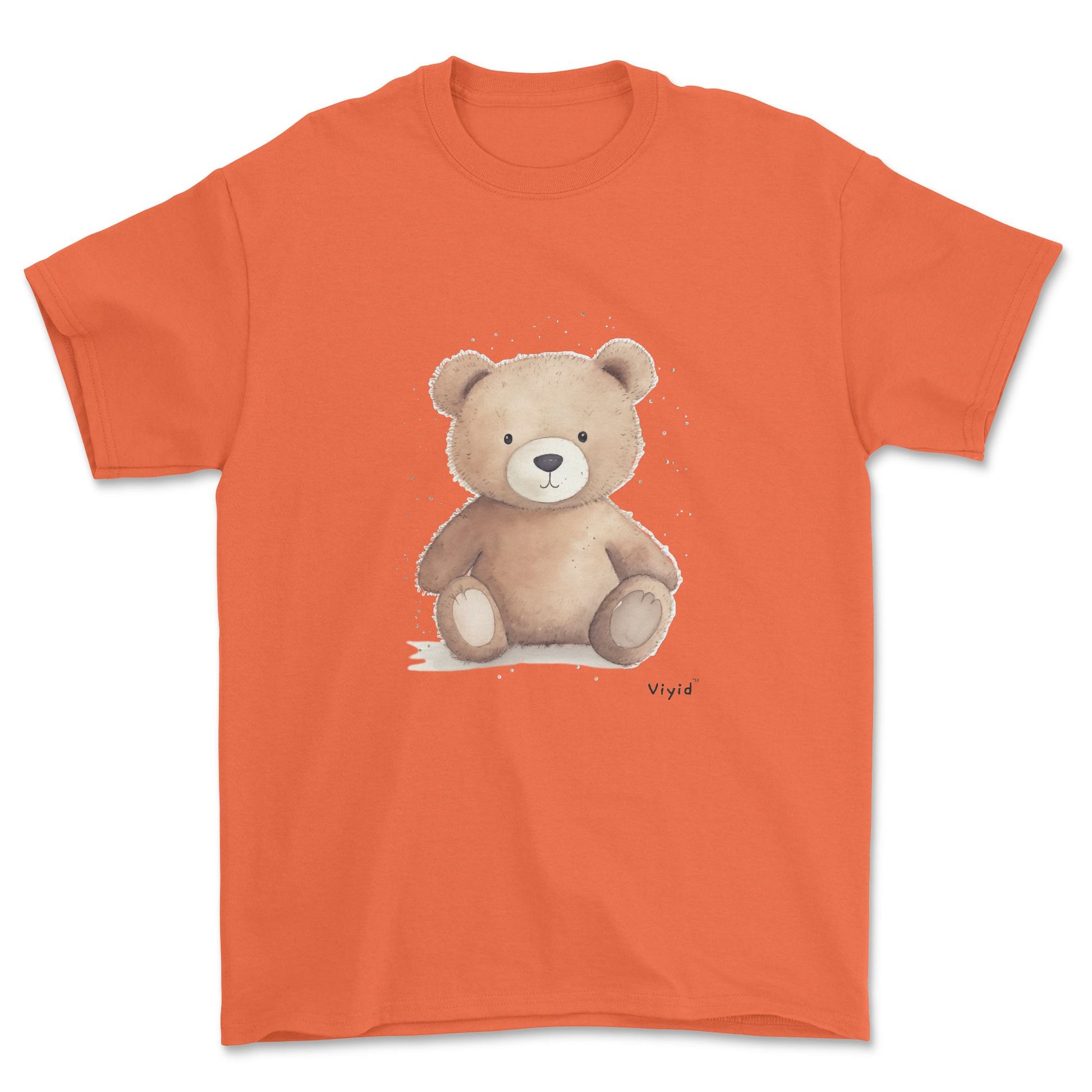 brown bear adult t-shirt orange