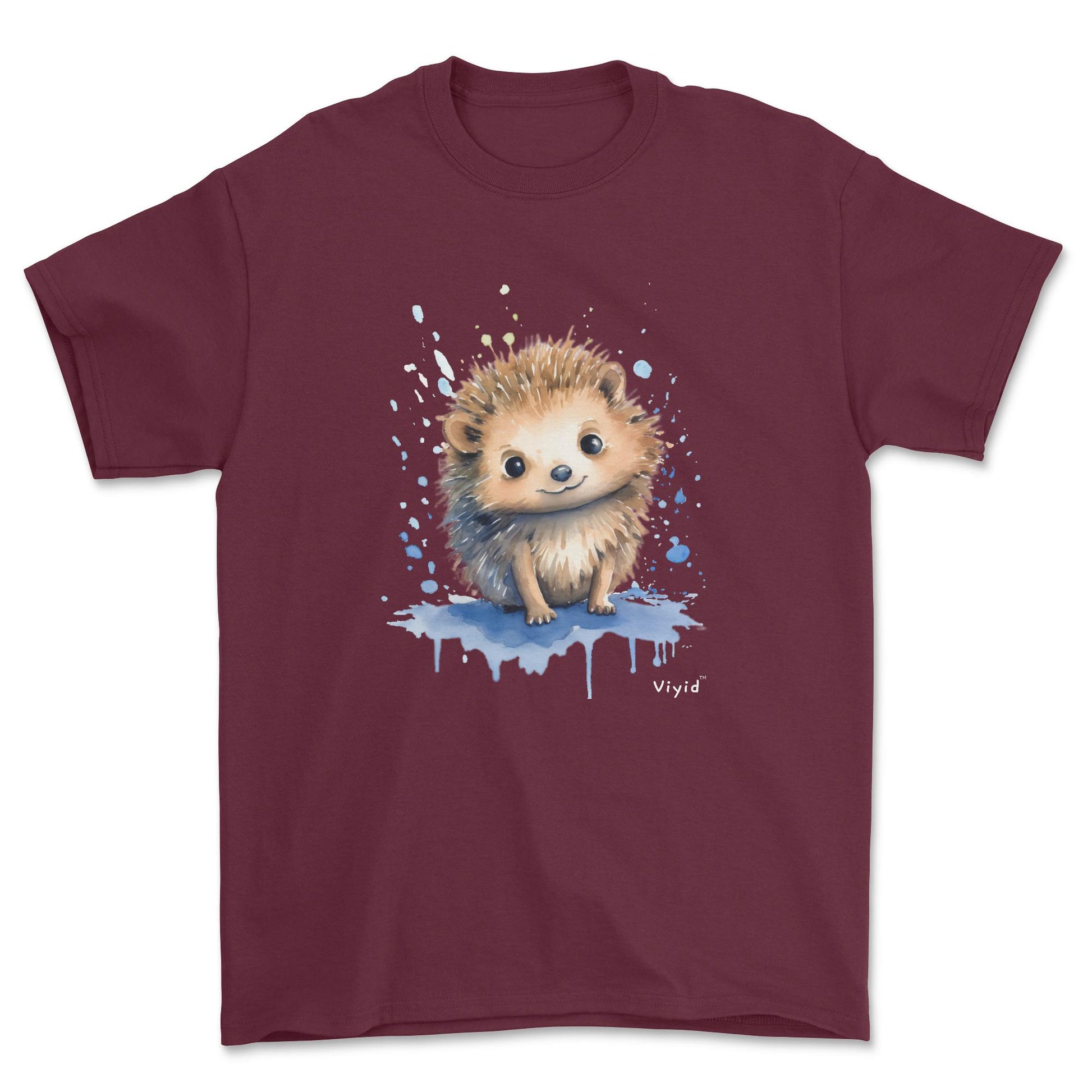 baby hedgehog youth t-shirt maroon