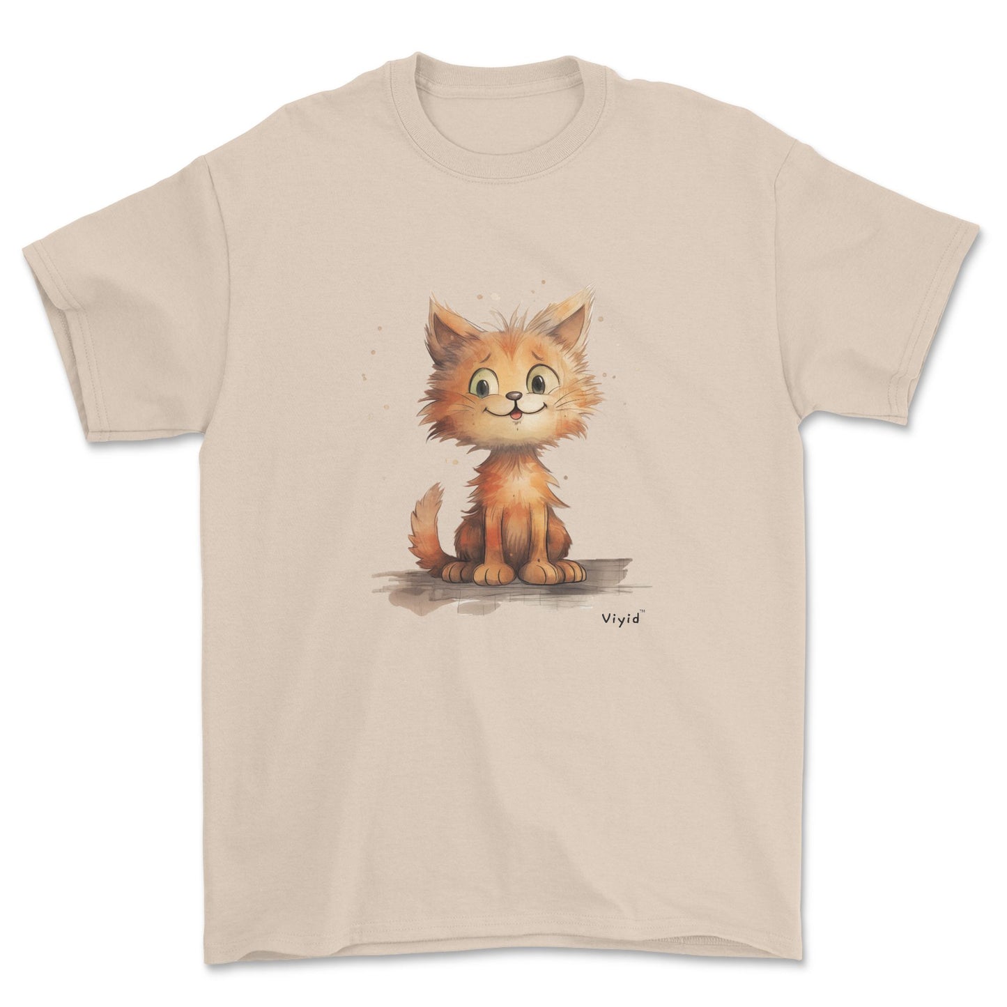 orange persian cat adult t-shirt sand
