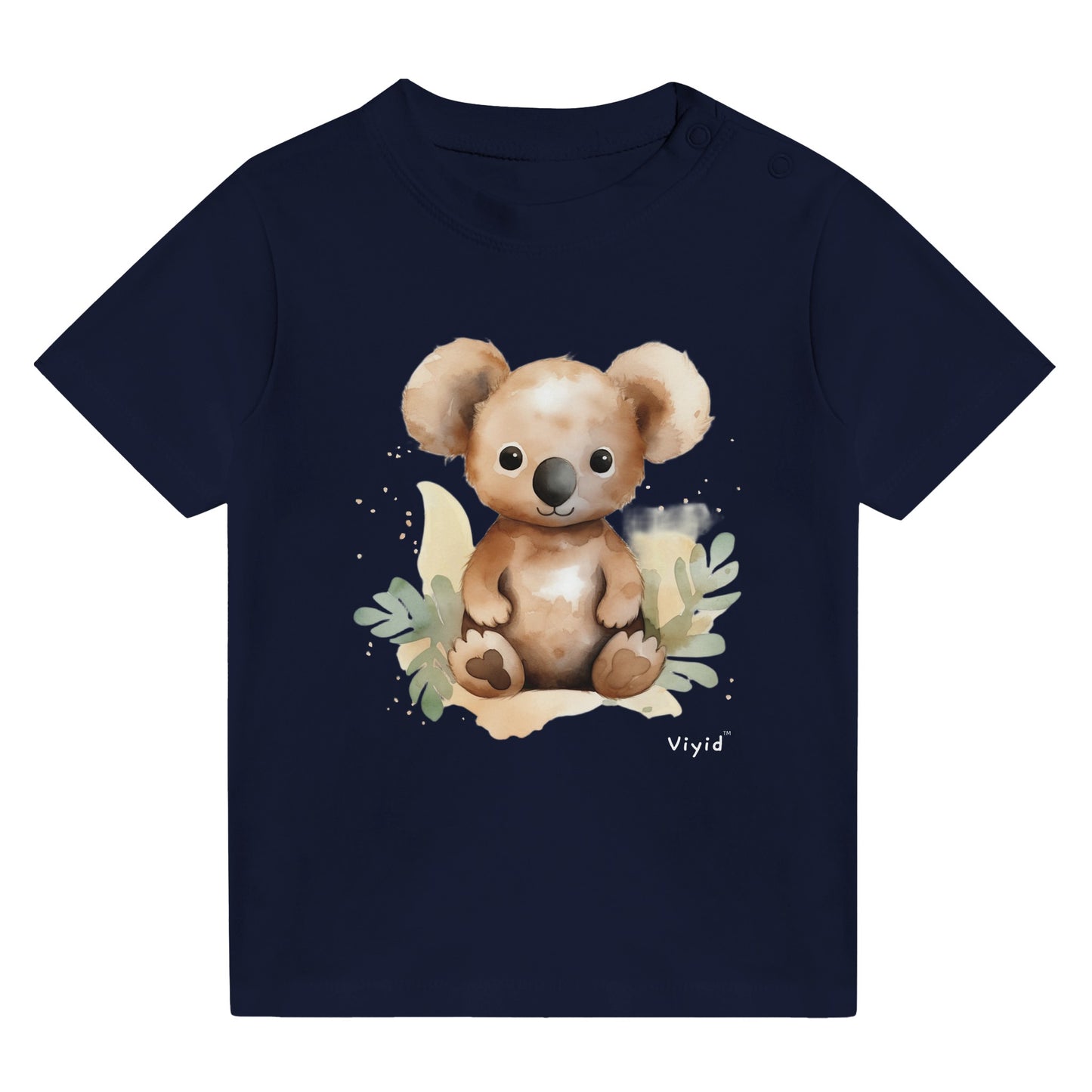 brown koala baby t-shirt navy