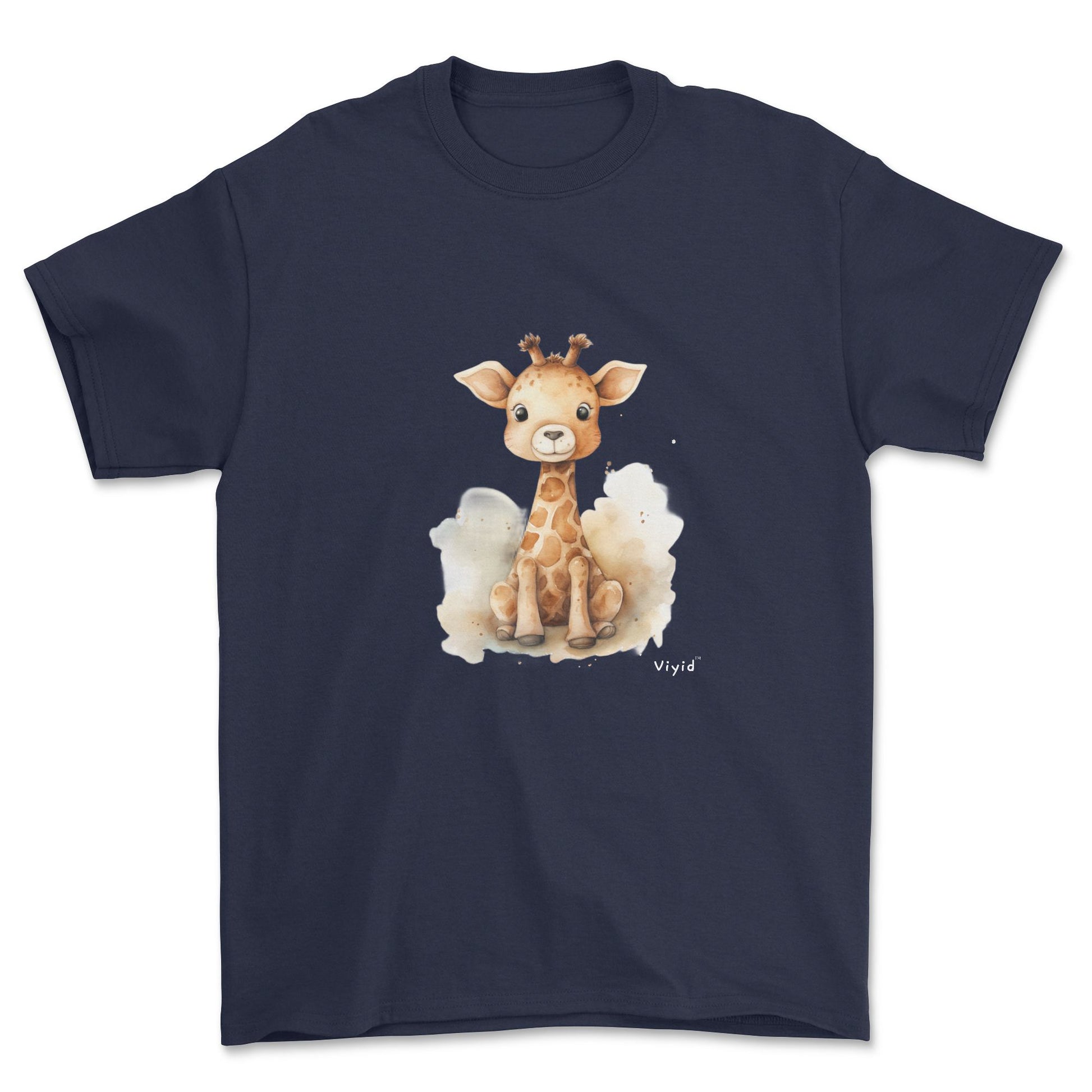 baby giraffe youth t-shirt navy
