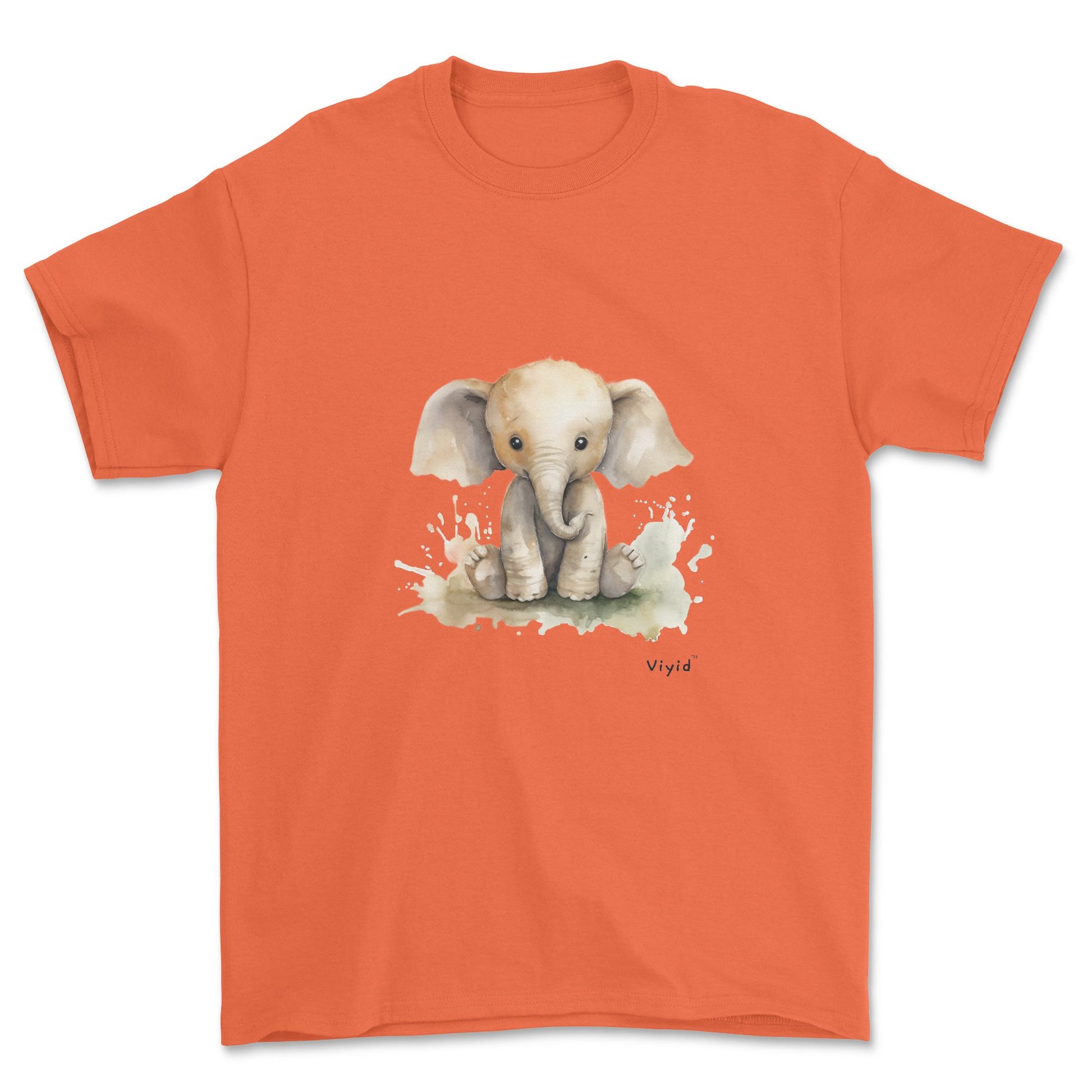 baby elephant adult t-shirt orange
