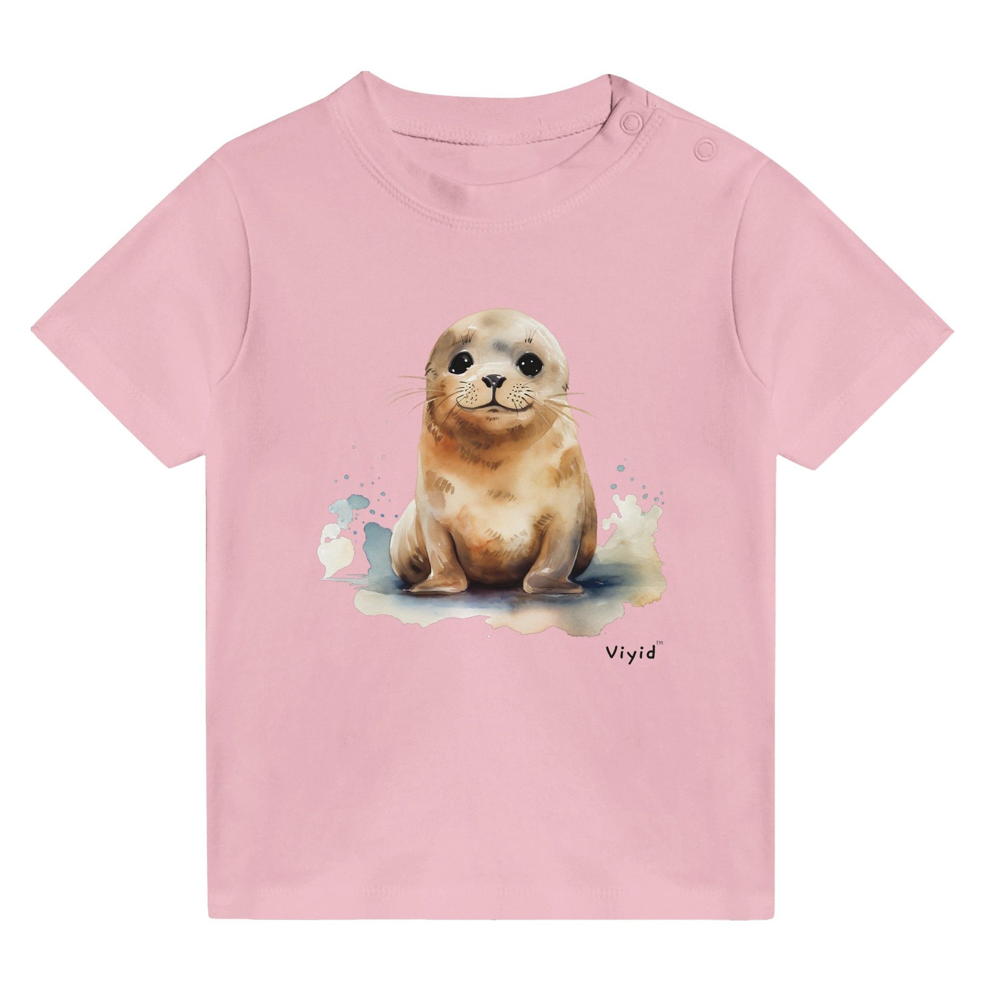 baby seal toddler t-shirt pink