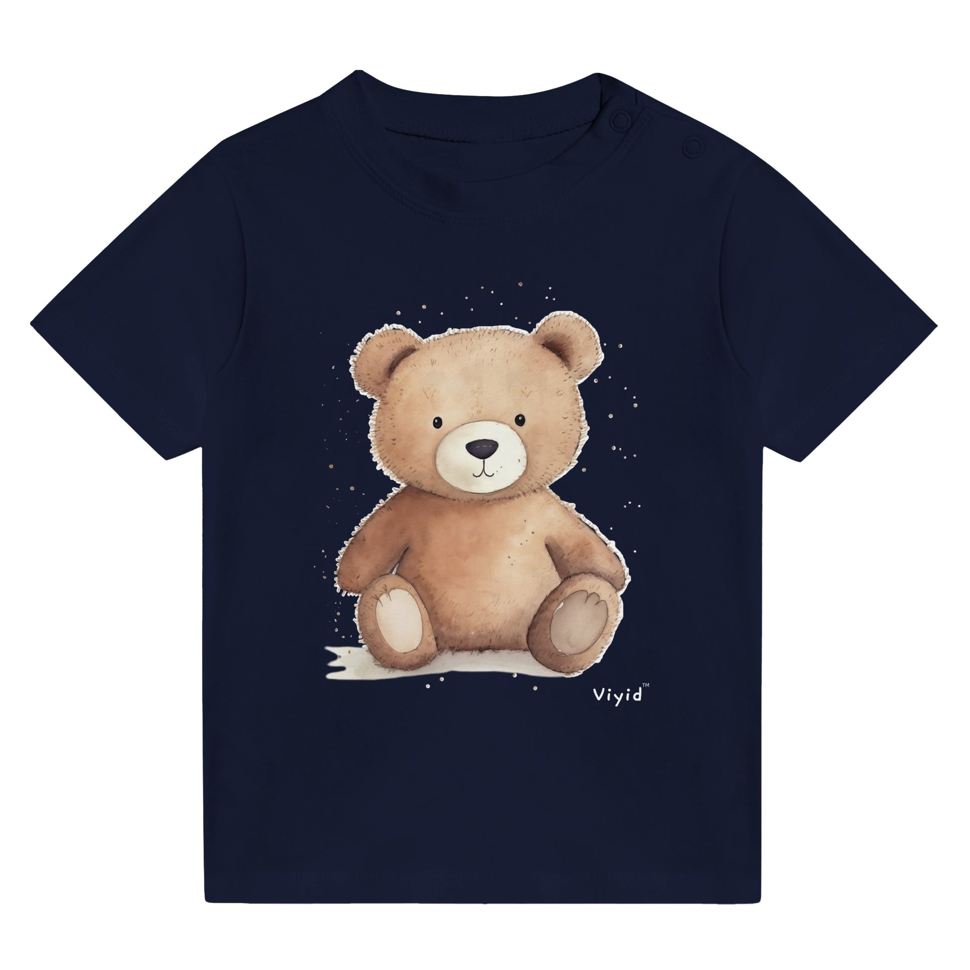 brown bear baby t-shirt navy