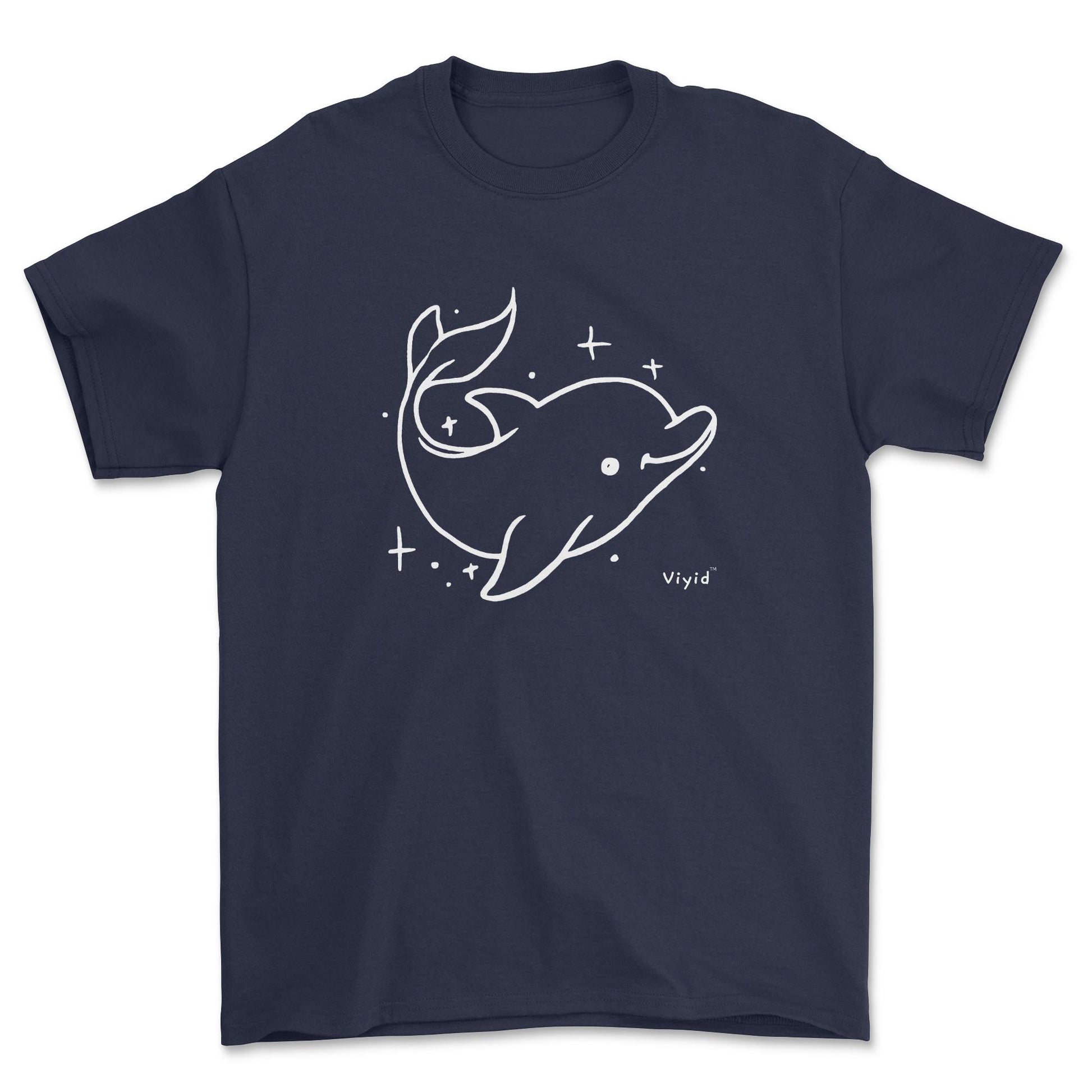 doodle dolphin youth t-shirt navy