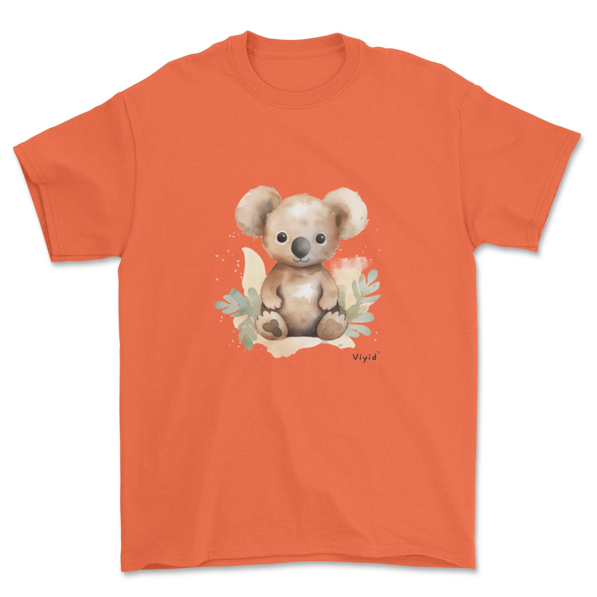 brown koala adult t-shirt orange