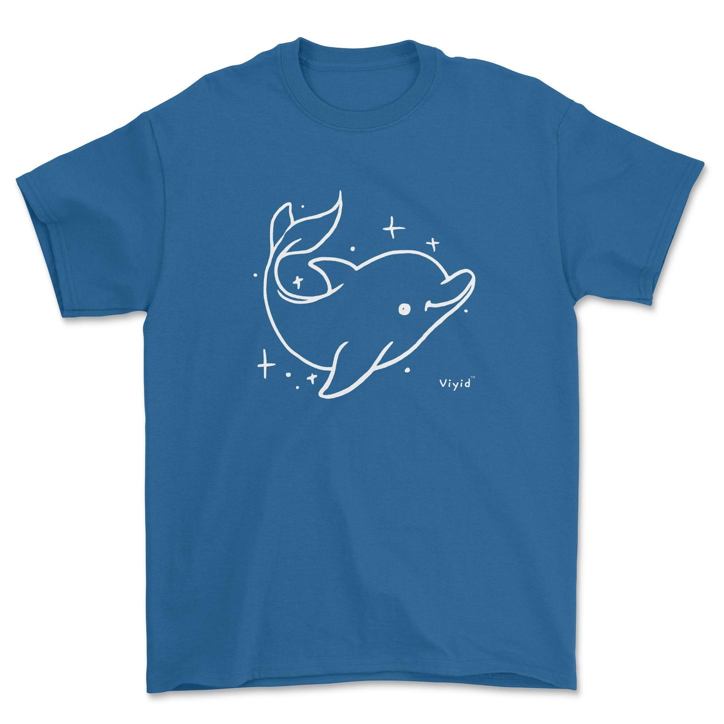 doodle dolphin youth t-shirt royal