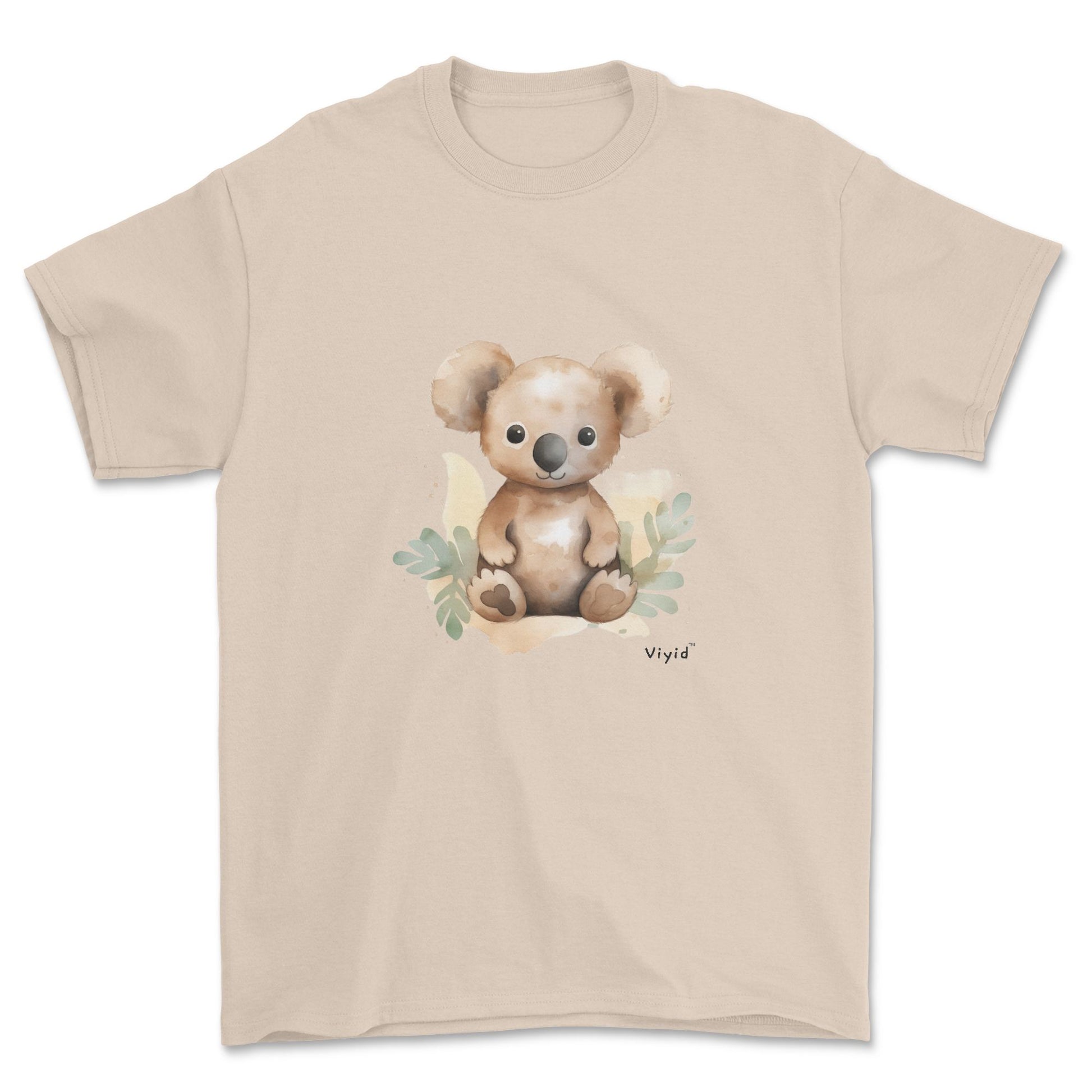 brown koala adult t-shirt sand