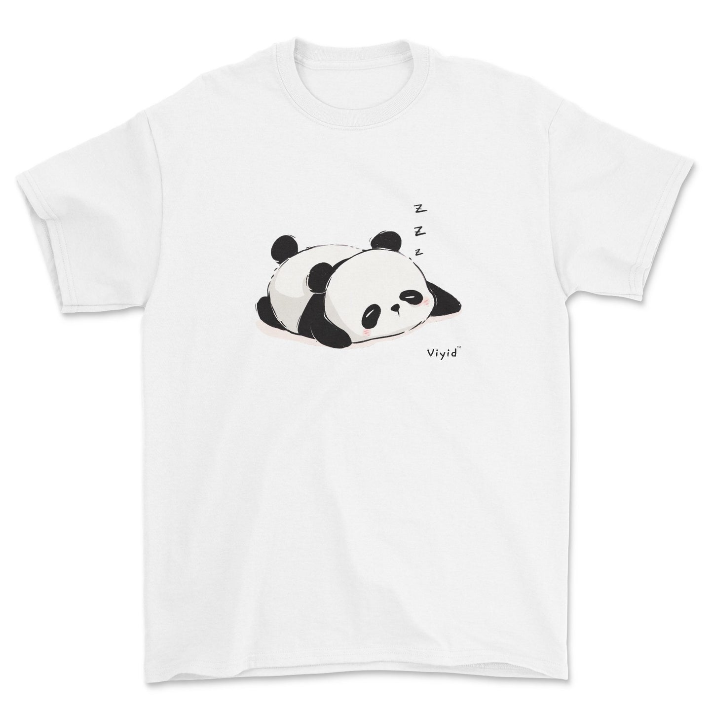 sleeping panda youth t-shirt white