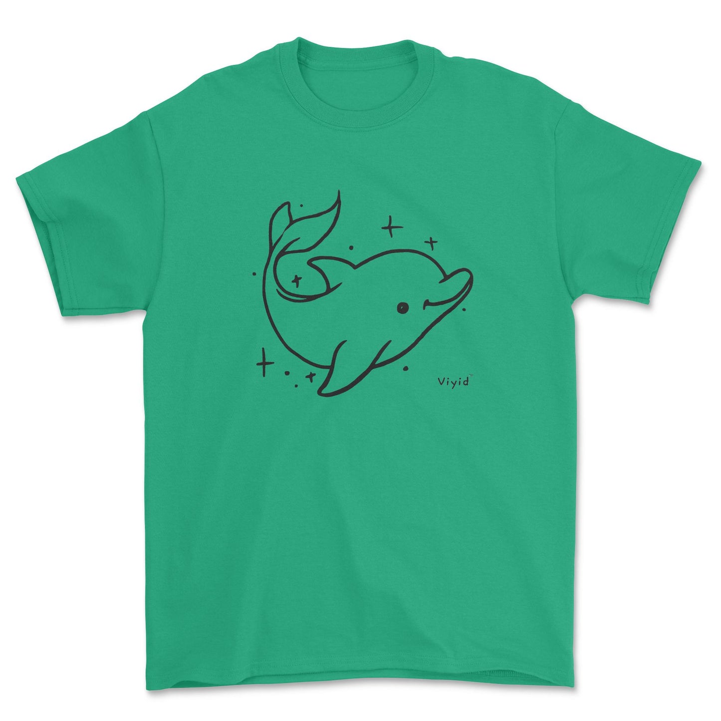 a doodle dolphin adult t-shirt irish green