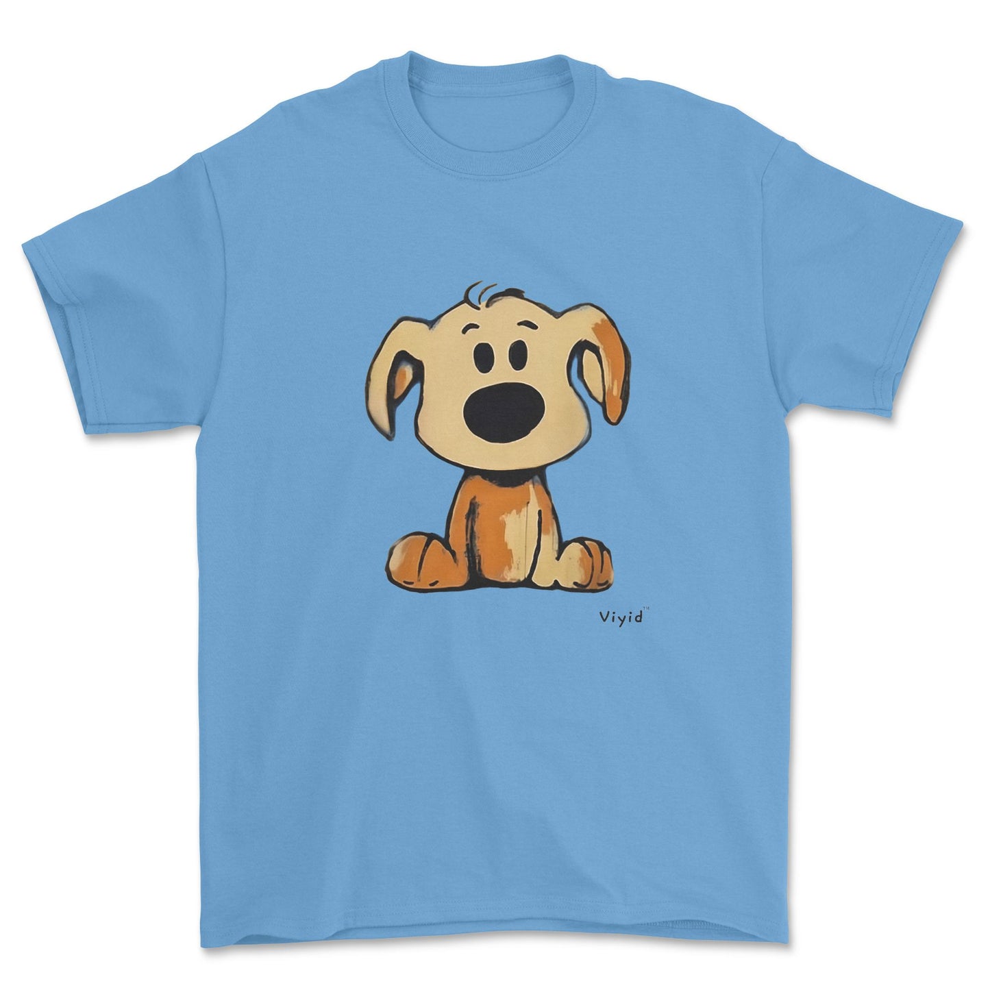 beagle cartoon dog adult t-shirt carolina blue