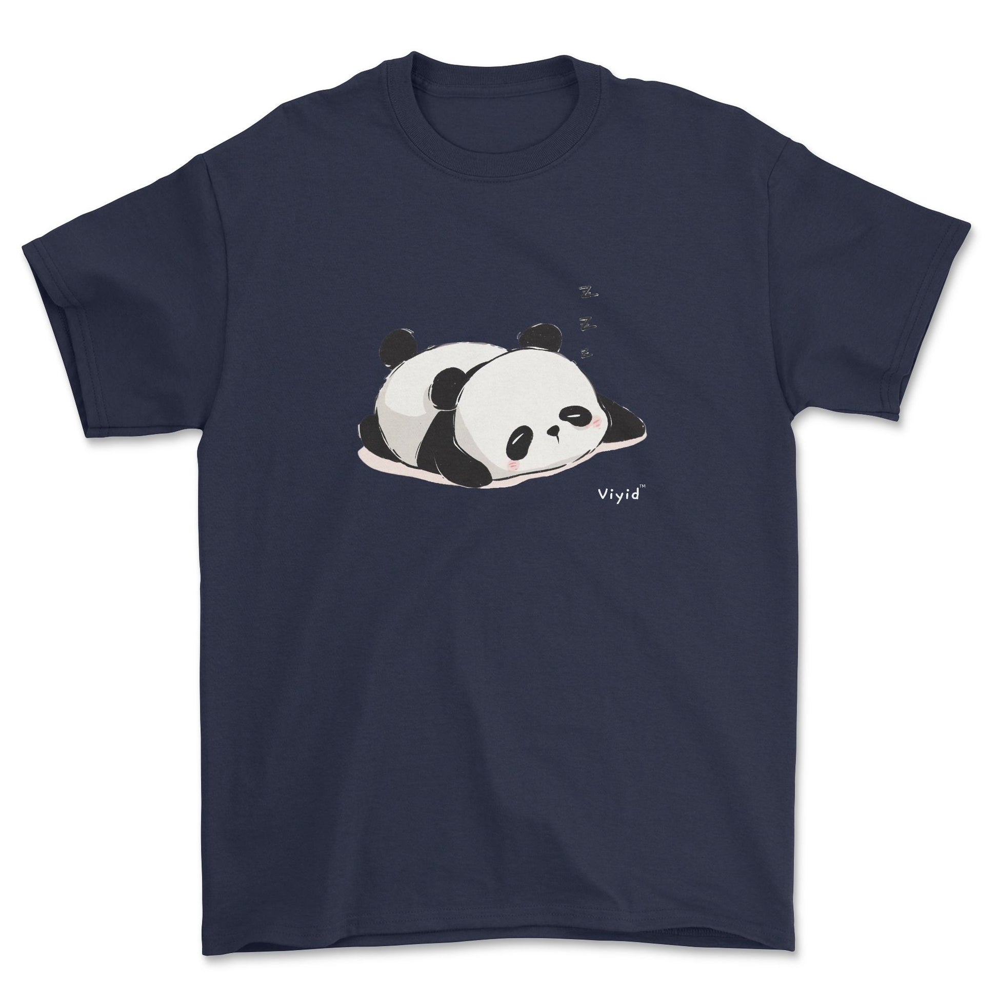 sleeping panda youth t-shirt navy