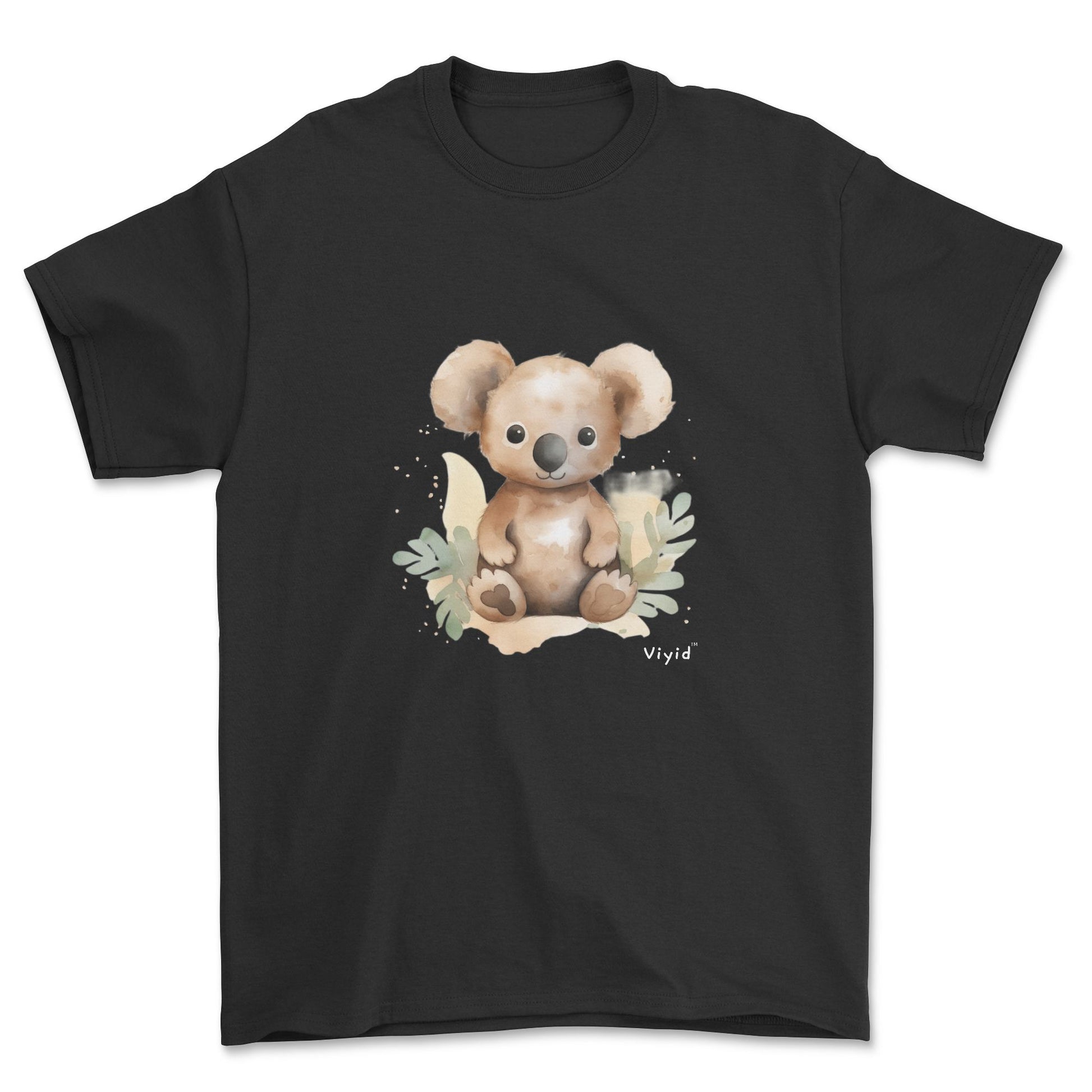 brown koala youth t-shirt black