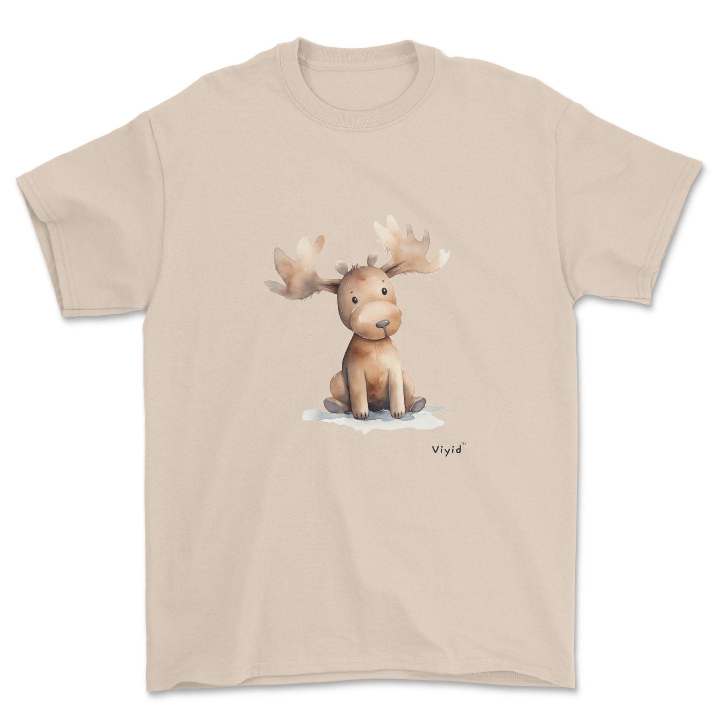 brown moose adult t-shirt sand