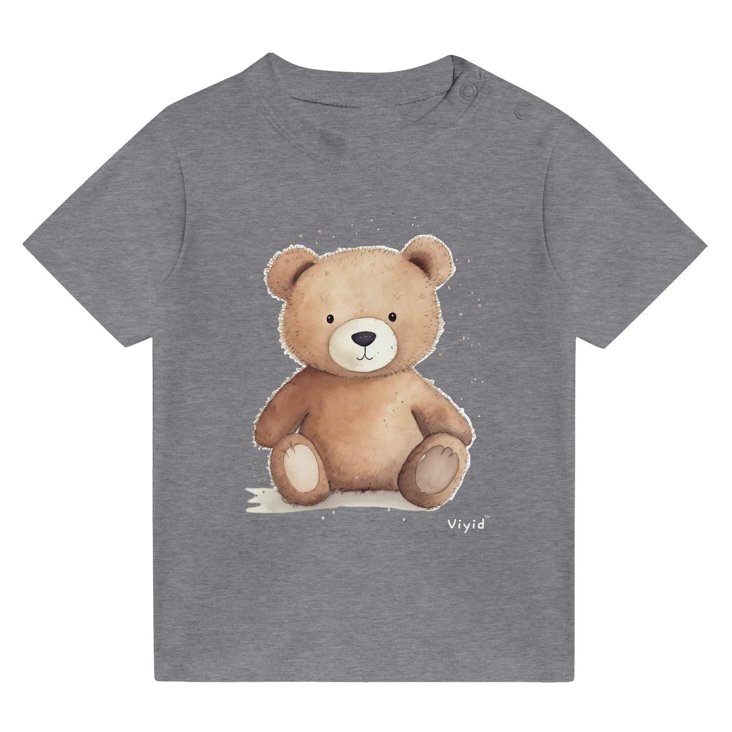 brown bear baby t-shirt heather gray