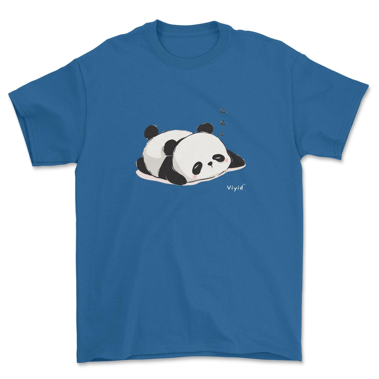 sleeping panda adult t-shirt royal