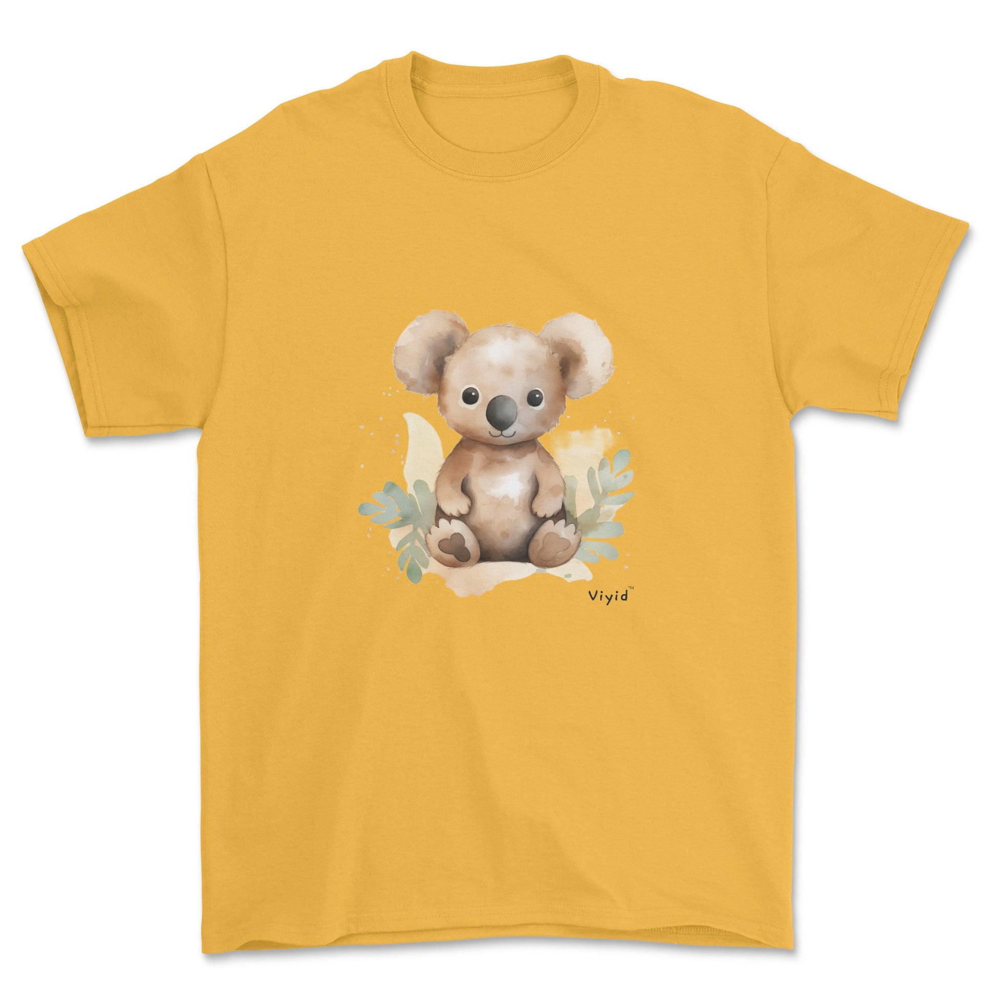brown koala adult t-shirt gold