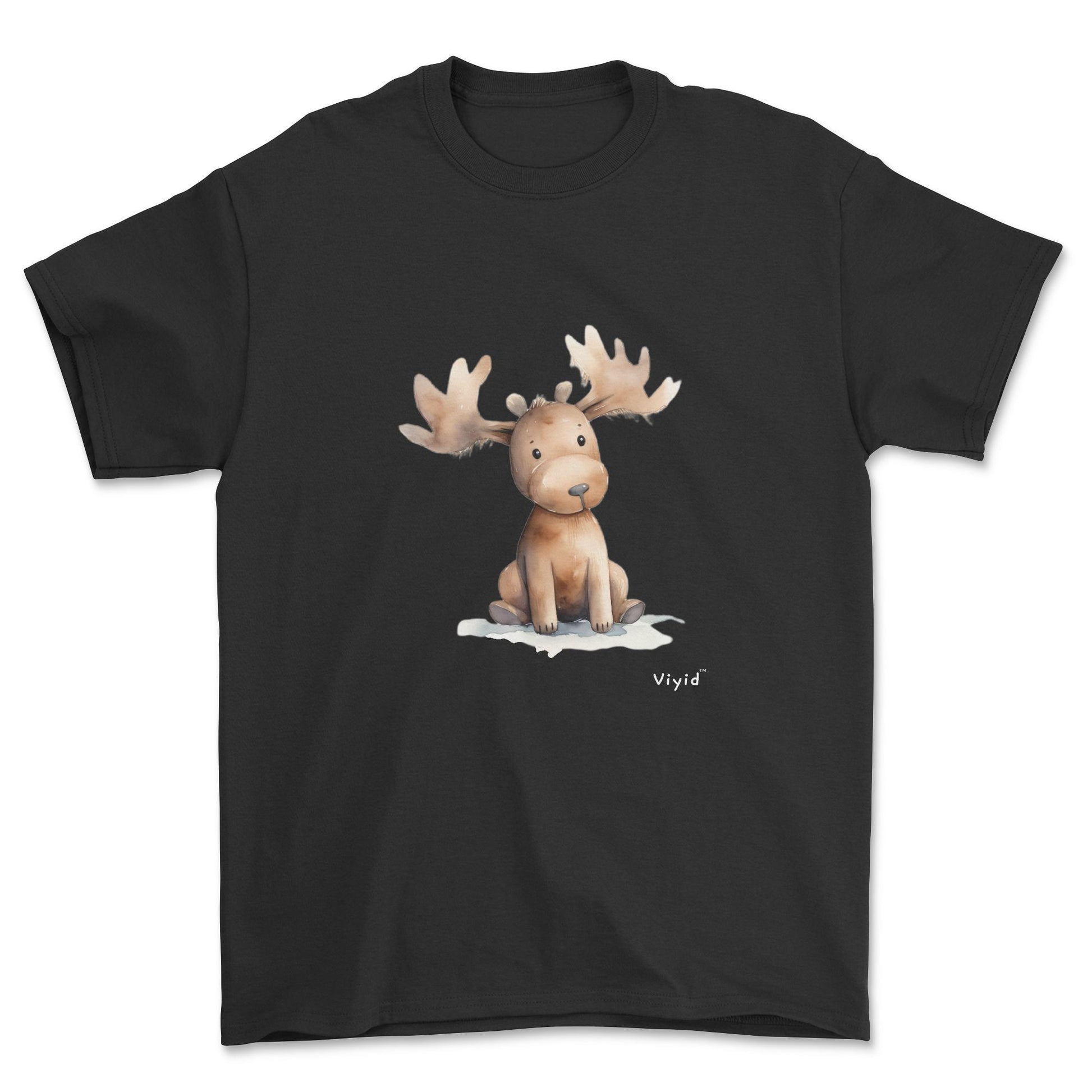brown moose youth t-shirt black