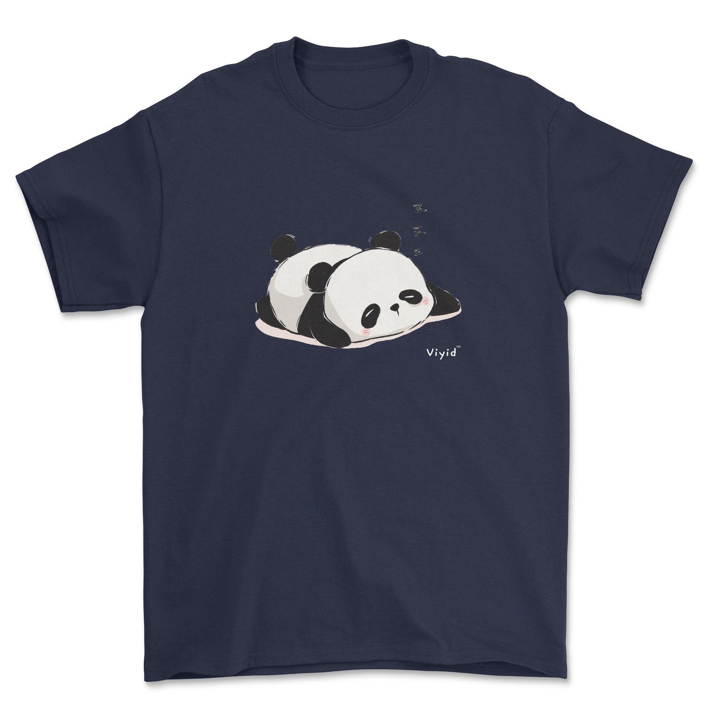 sleeping panda adult t-shirt navy