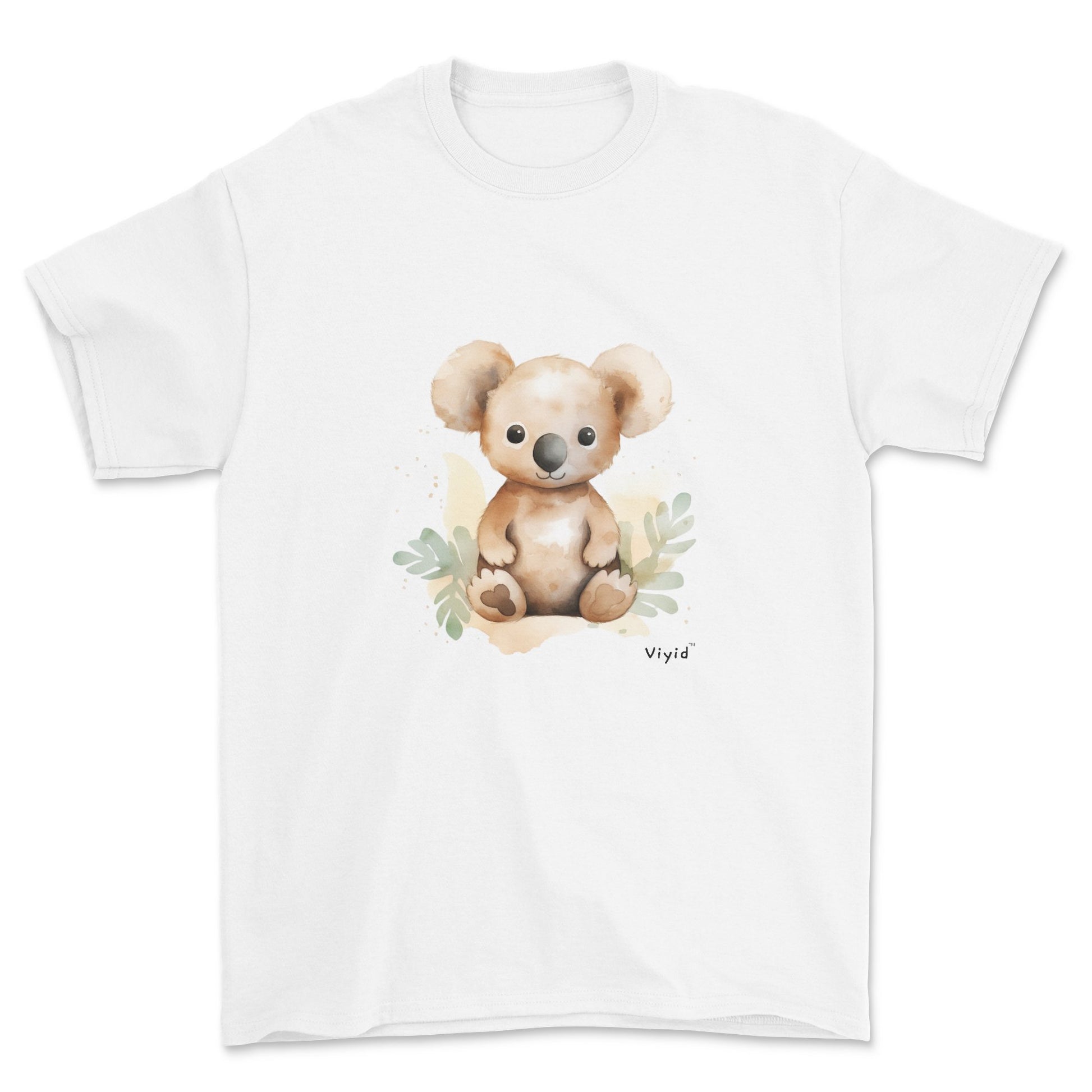 brown koala adult t-shirt white